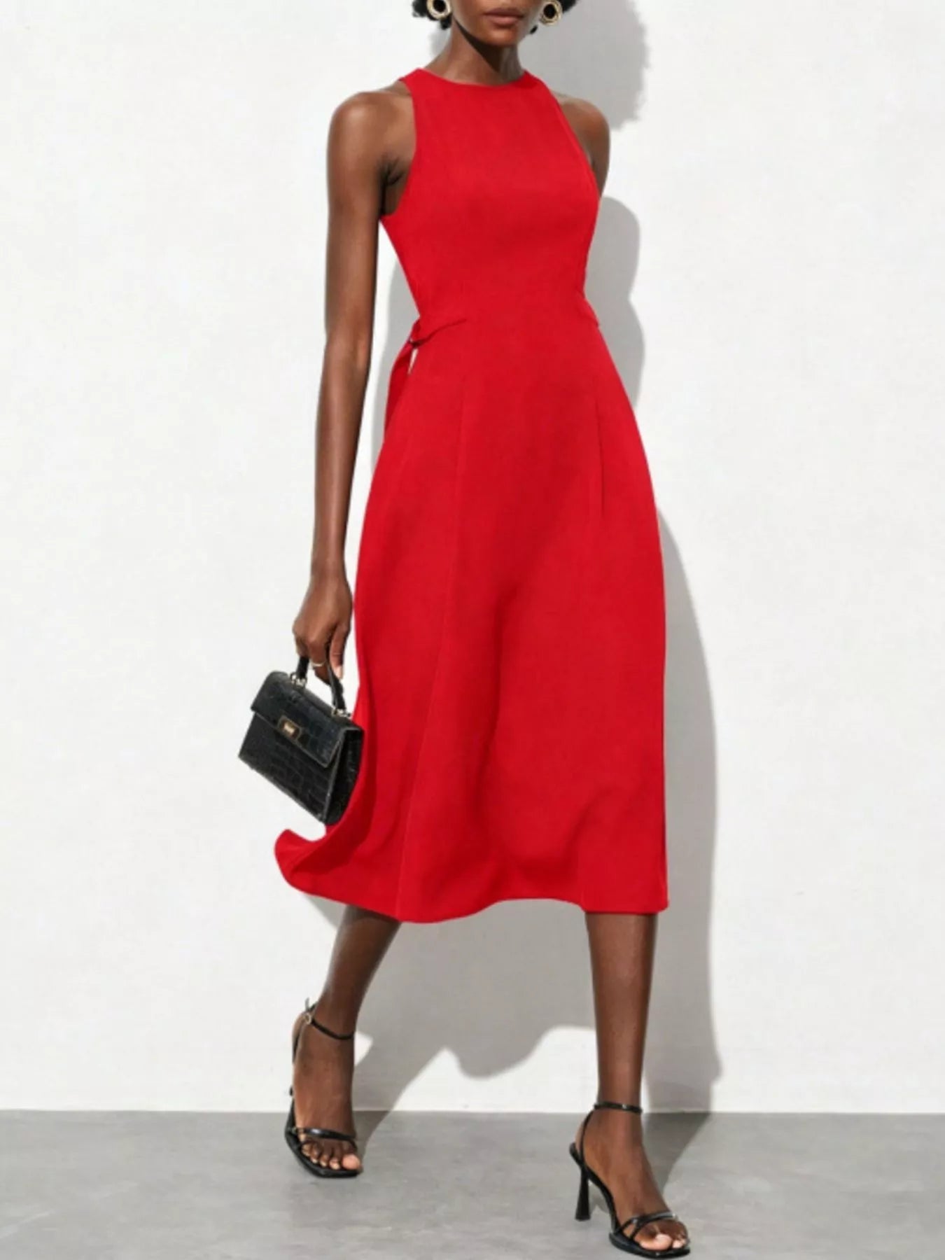 Sleeveless Solid Color Midi Dress - Flip Flop Dynasty