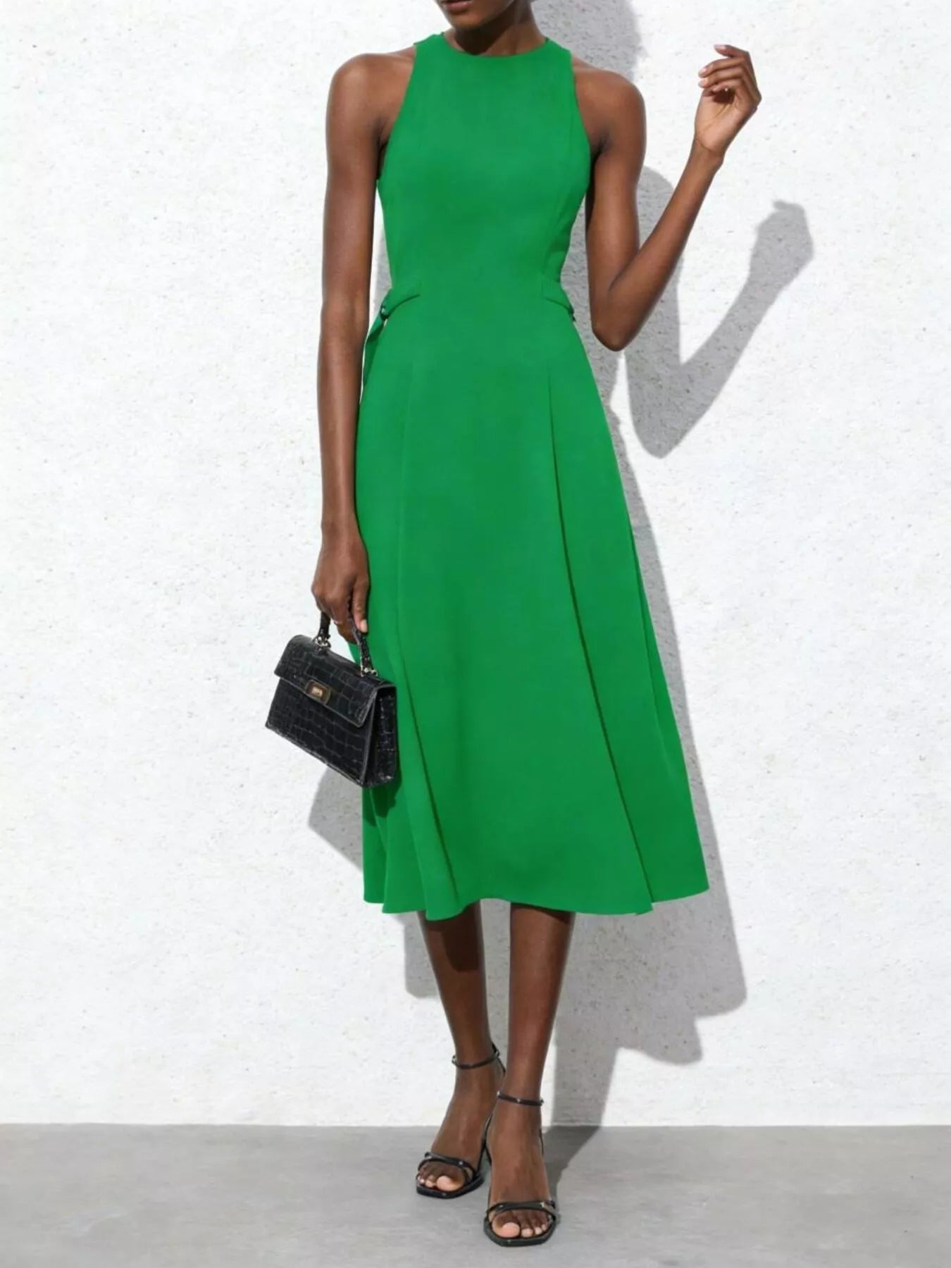 Sleeveless Tie Waist Midi Dress - Flip Flop Dynasty