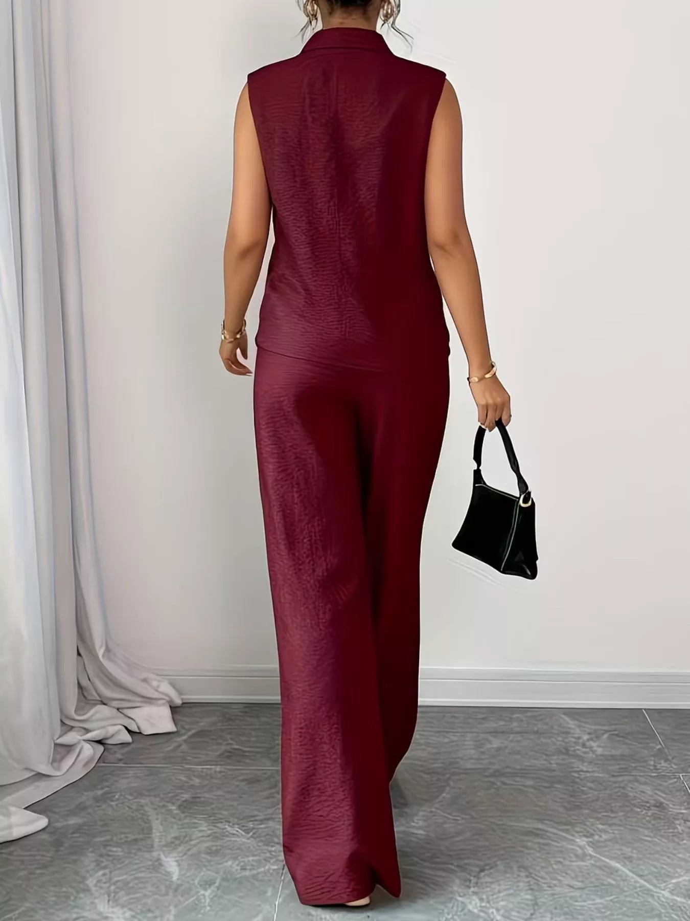 Sleeveless Top and Wide Leg Pants Set - Flip Flop Dynasty
