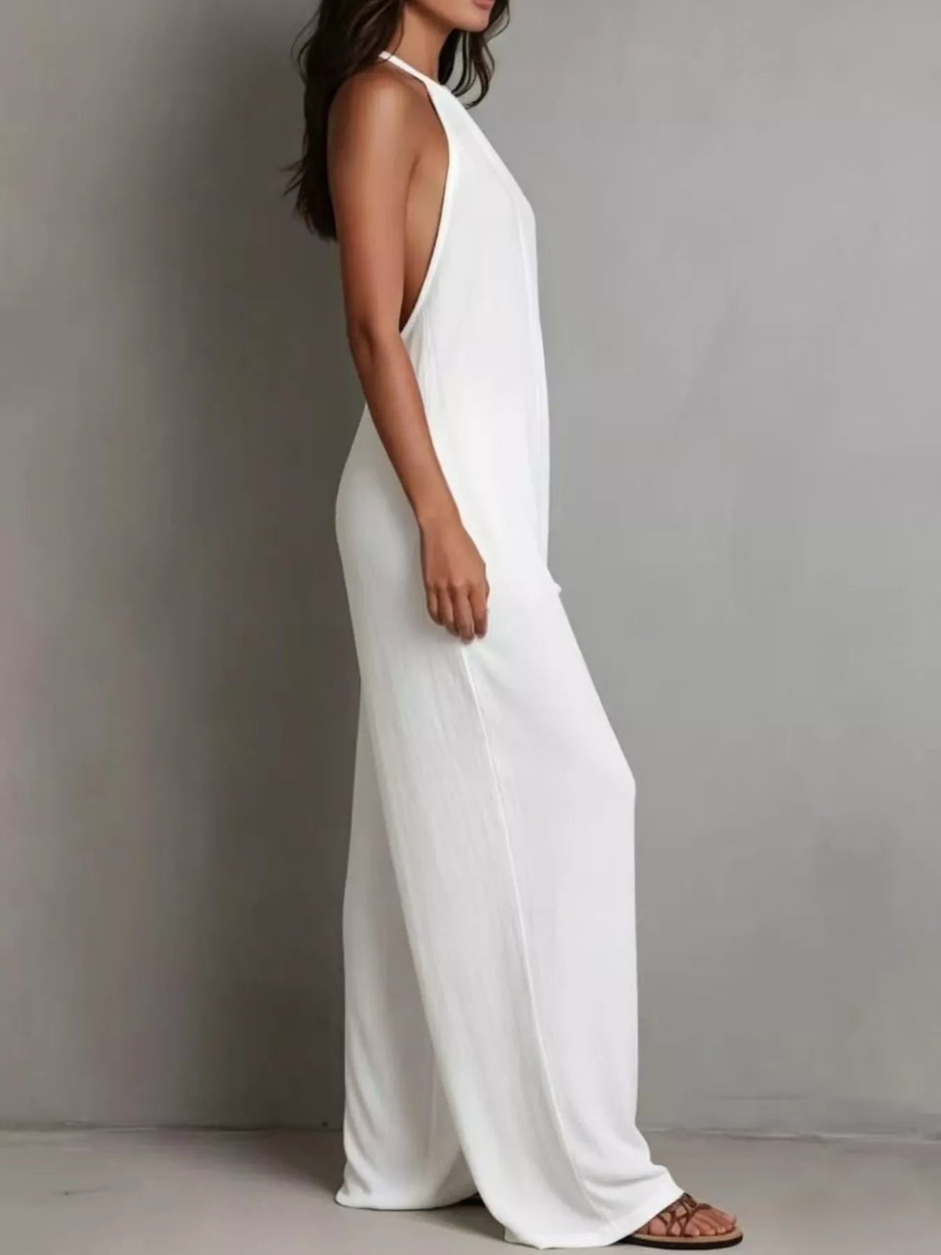 Sleeveless Wide Leg Jumpsuit - Flip Flop Dynasty