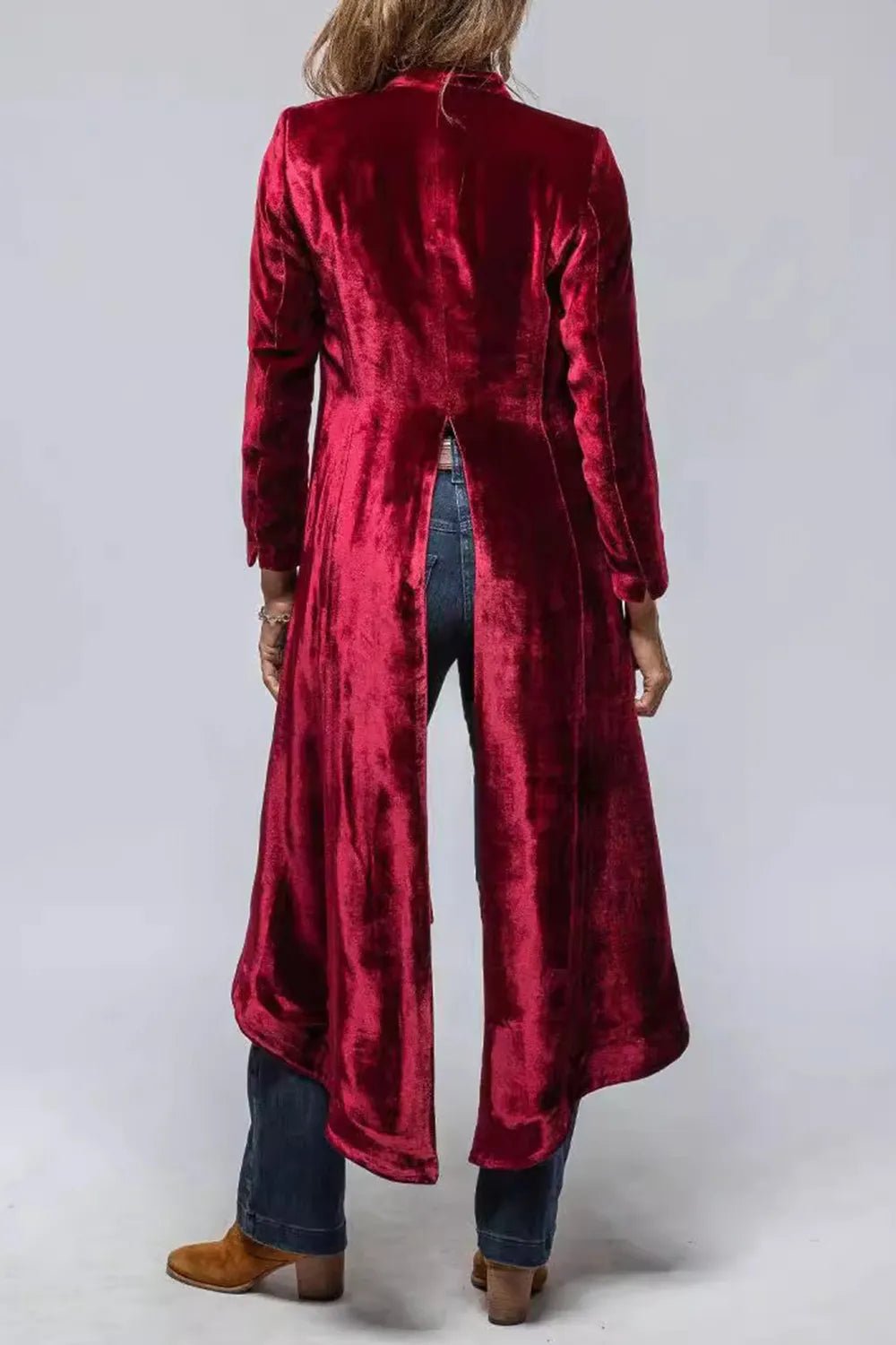 Slit Back Open Front Cardigan - Flip Flop Dynasty