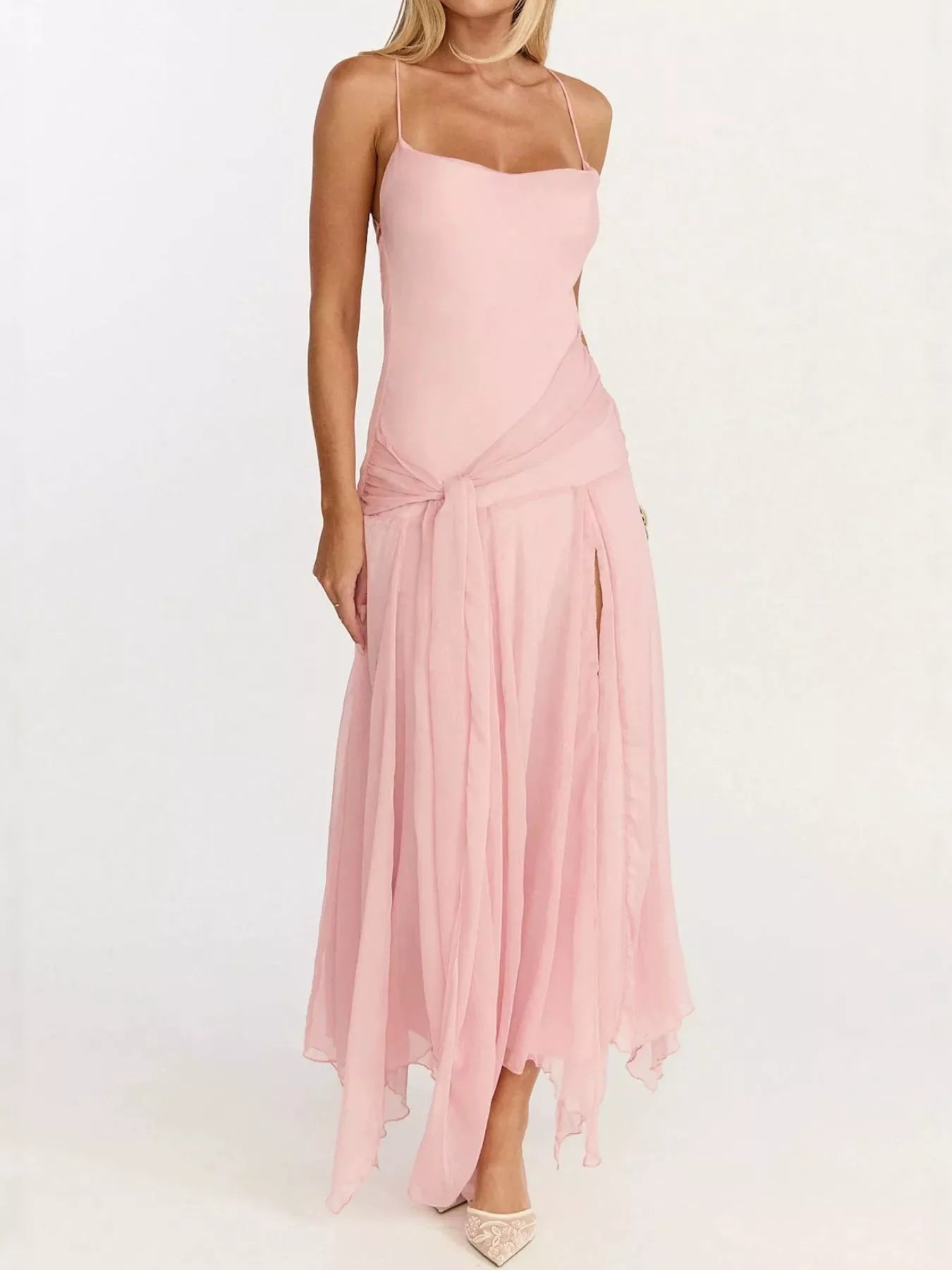 Slit Spaghetti Strap Dress - Flip Flop Dynasty