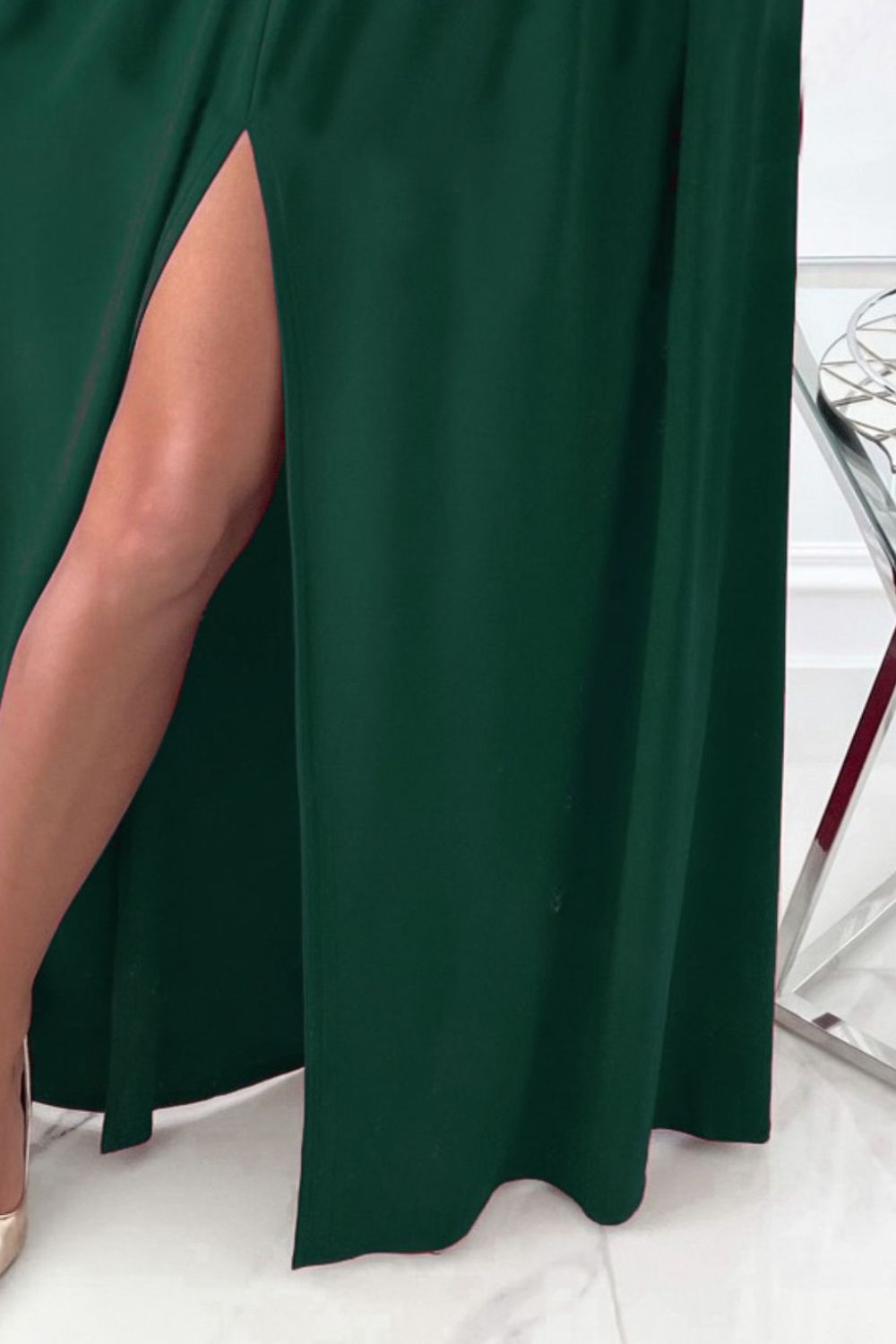 Slit Surplice Long Sleeve Maxi Dress - Flip Flop Dynasty