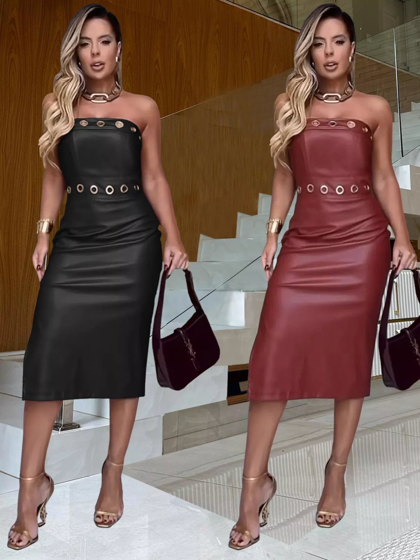 Slit Tube Bodycon Midi Dress - Flip Flop Dynasty