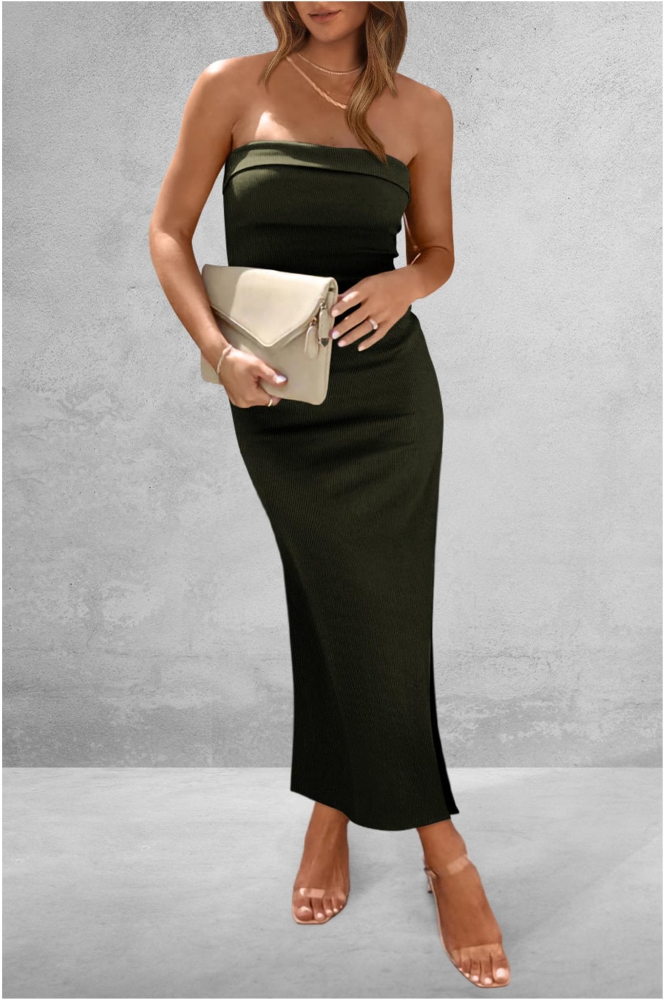 Slit Tube Midi Dress - Flip Flop Dynasty