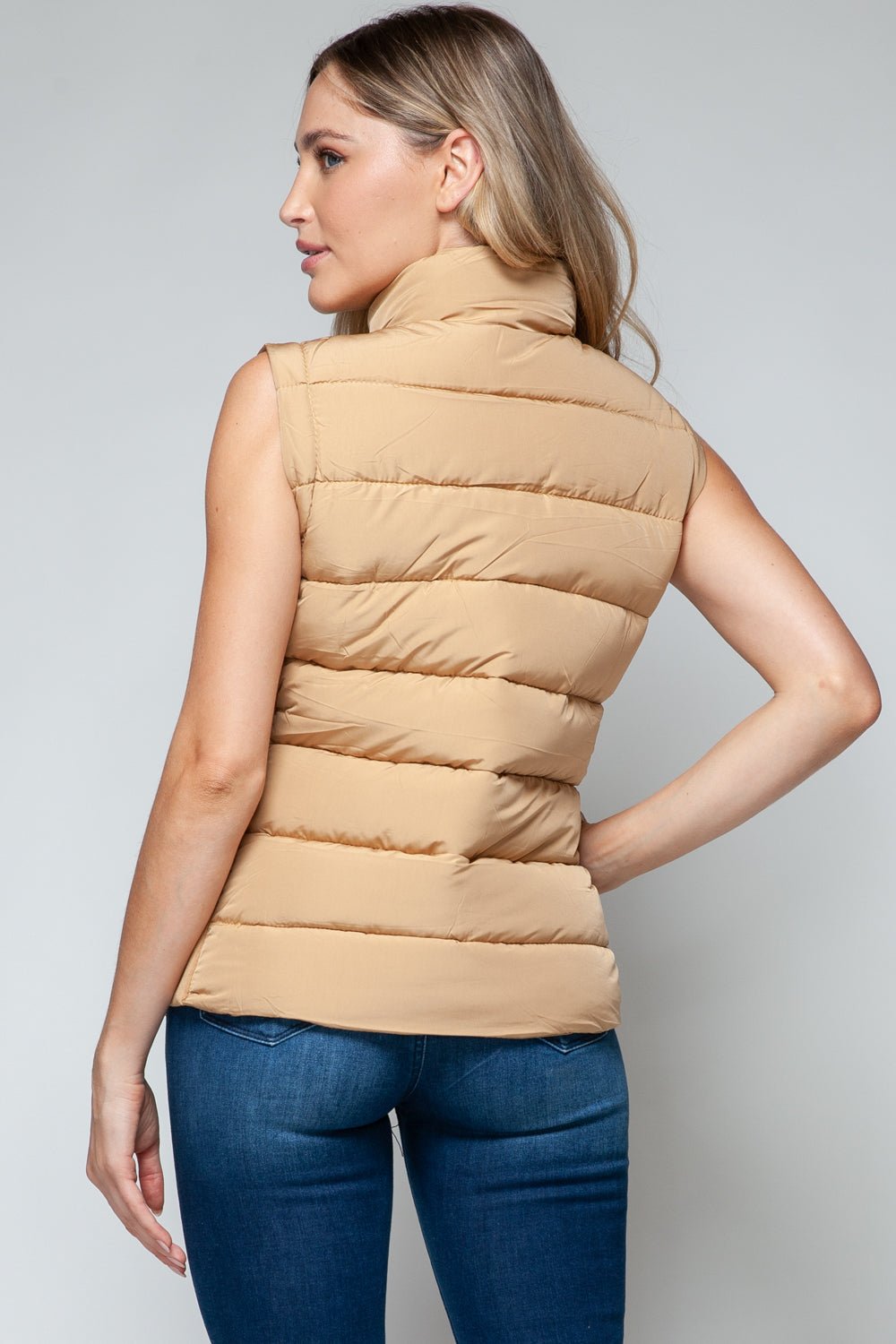 Snobbish Zip Up Turtleneck Vest with Pockets - Flip Flop Dynasty