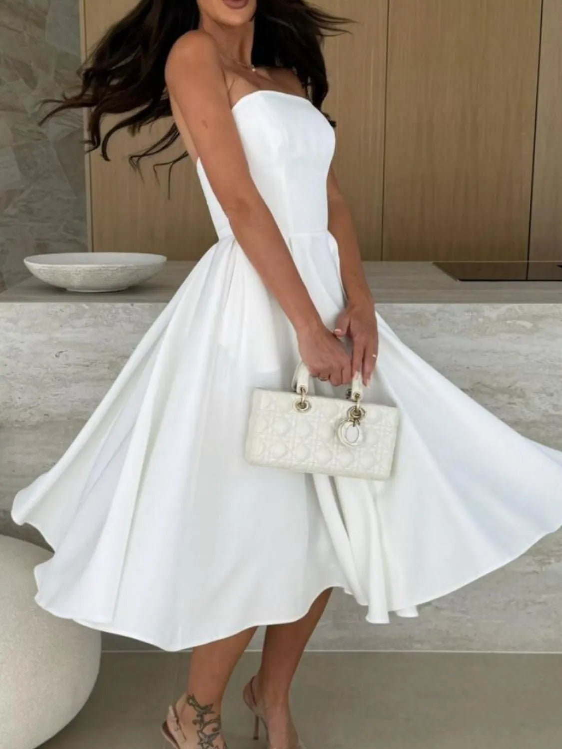 Solid Color Tube Midi Dress - Flip Flop Dynasty