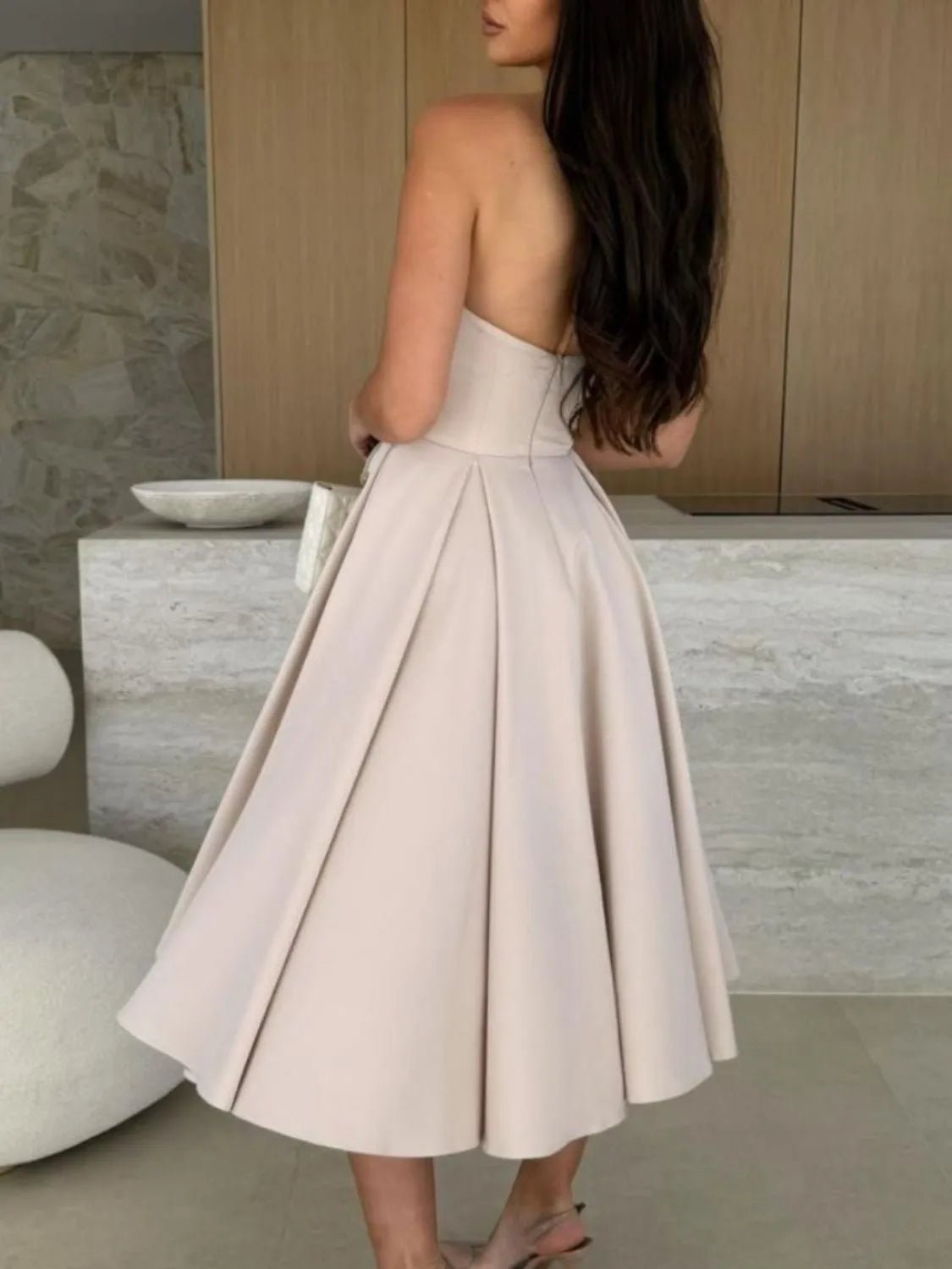 Solid Color Tube Midi Dress - Flip Flop Dynasty