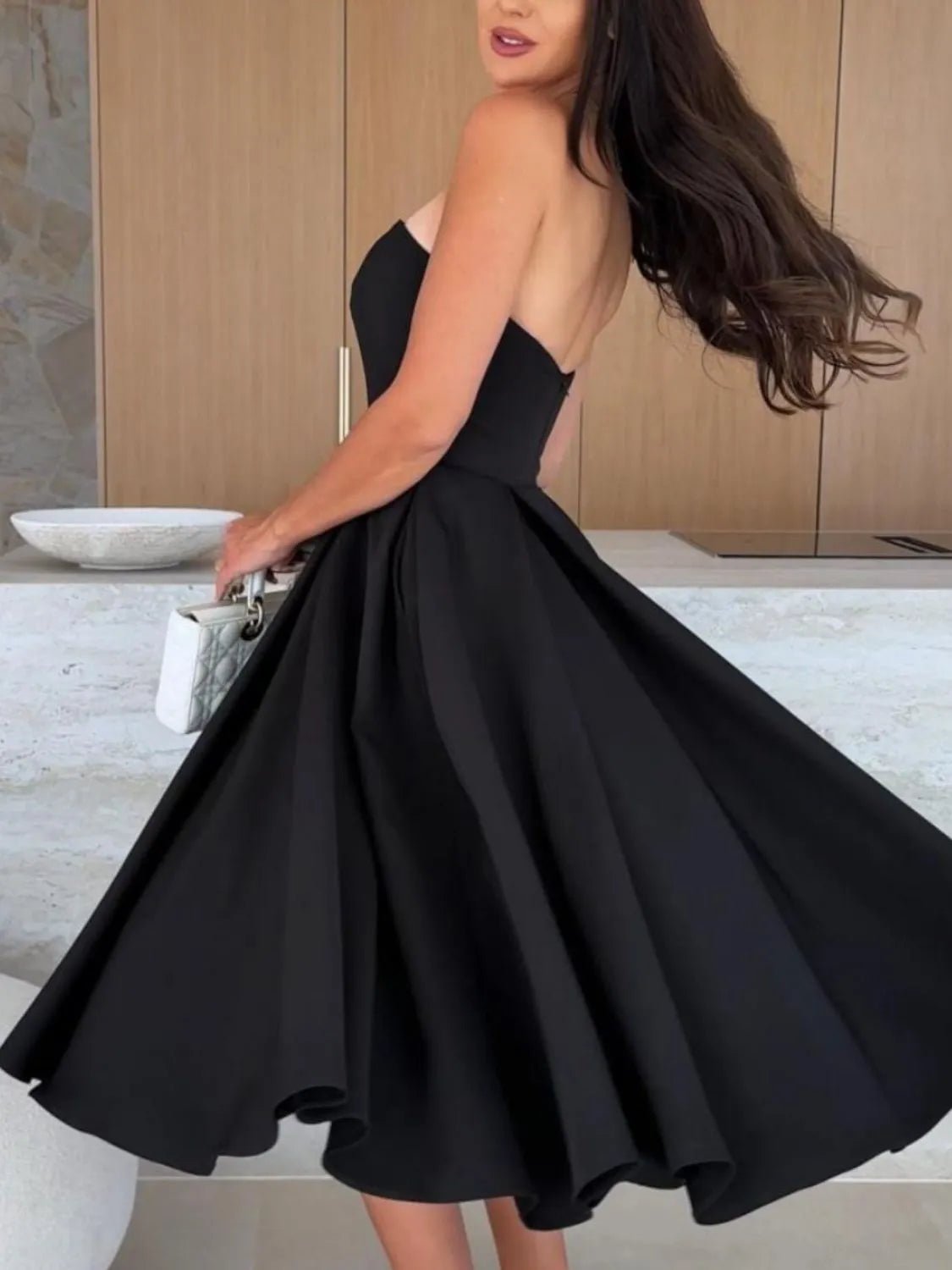 Solid Color Tube Midi Dress - Flip Flop Dynasty