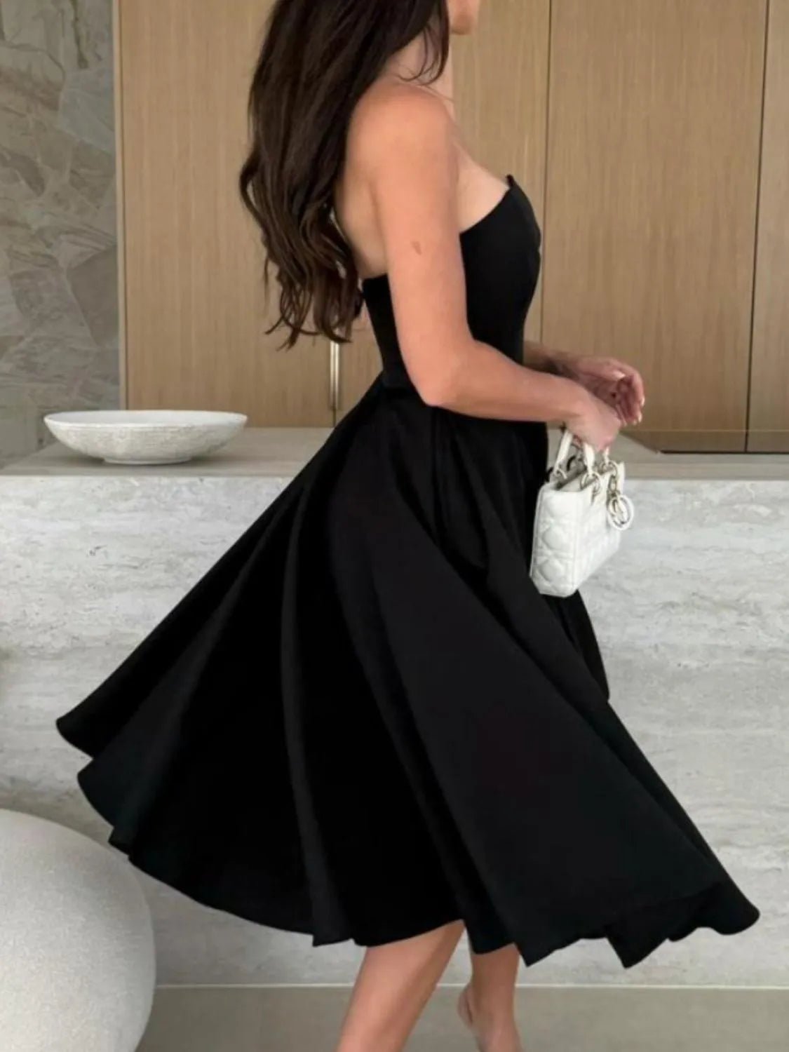 Solid Color Tube Midi Dress - Flip Flop Dynasty