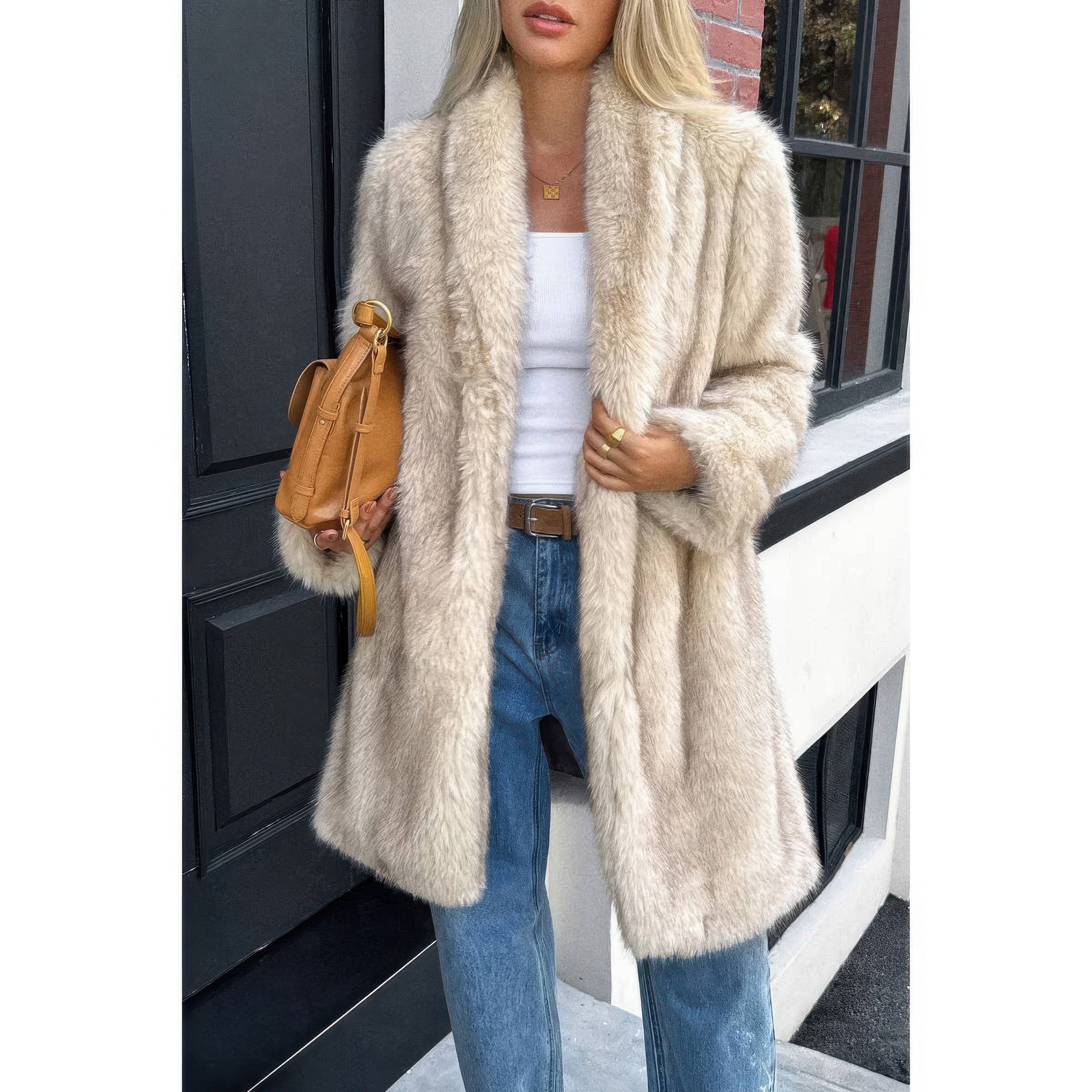 Solid Fluffy Faux Fur Shaggy Long Body Outwear - Flip Flop Dynasty