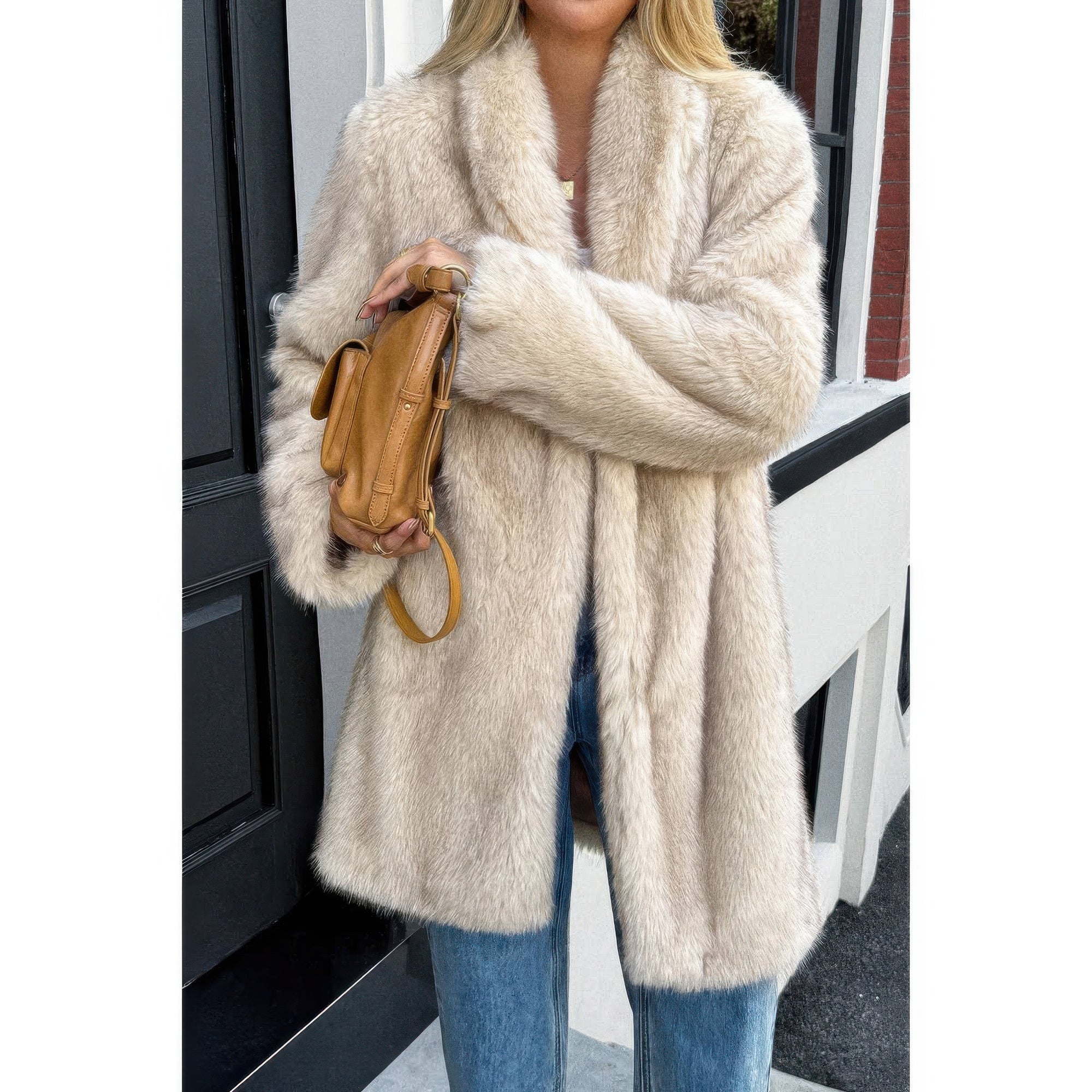 Solid Fluffy Faux Fur Shaggy Long Body Outwear - Flip Flop Dynasty