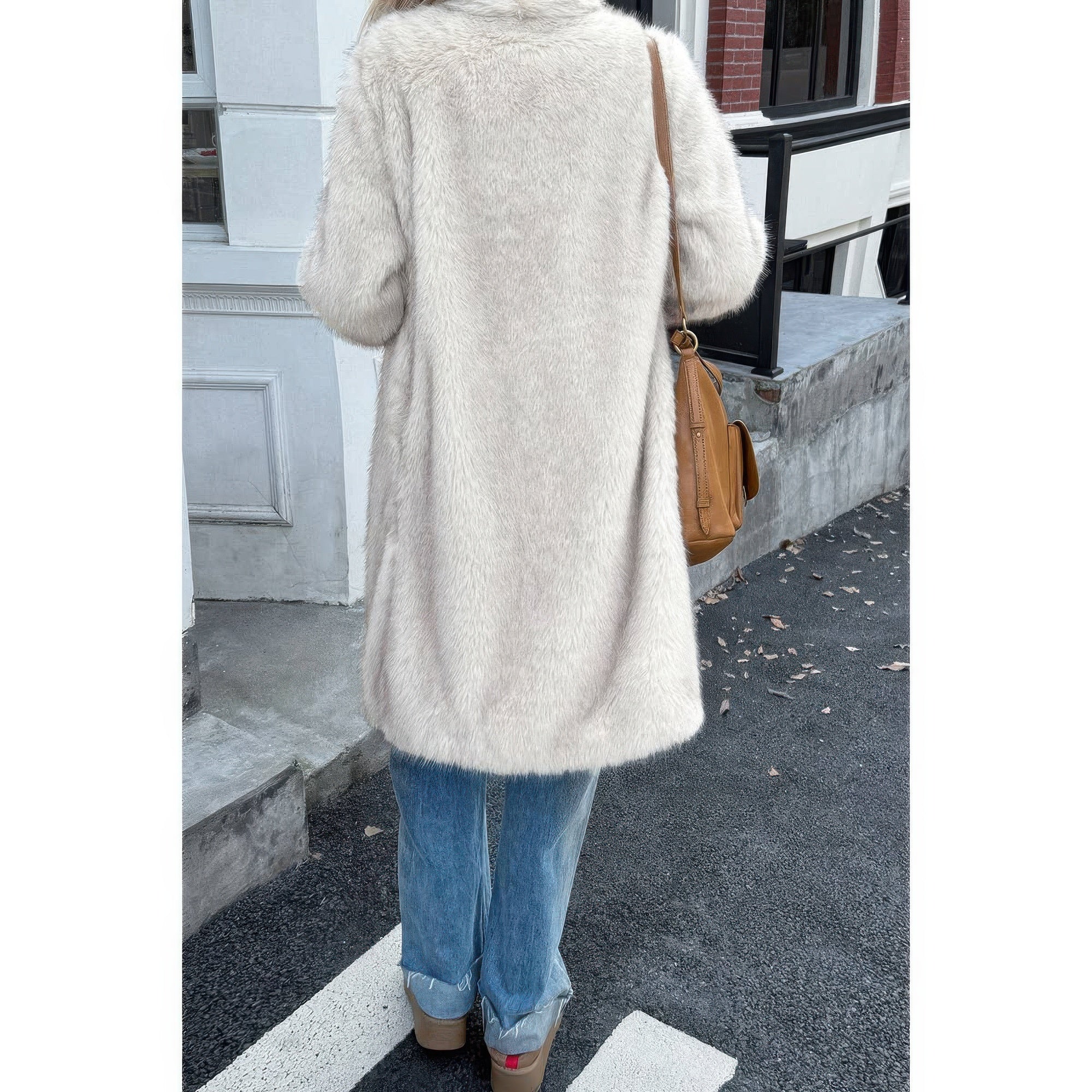 Solid Fluffy Faux Fur Shaggy Long Body Outwear - Flip Flop Dynasty