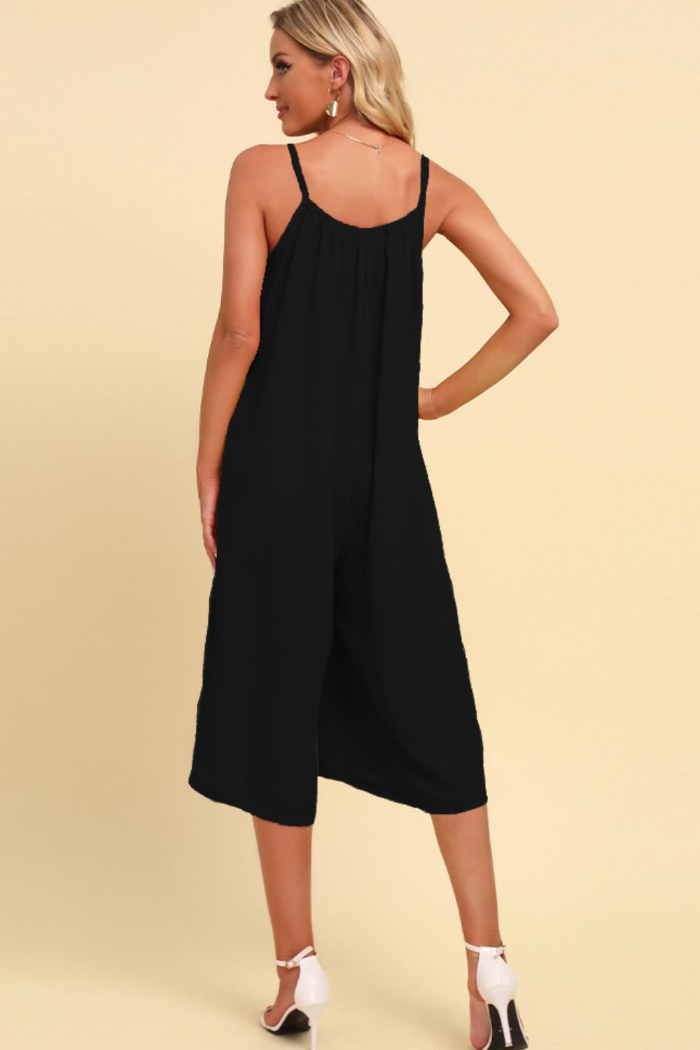 Spaghetti Strap Scoop Neck Jumpsuit - Flip Flop Dynasty