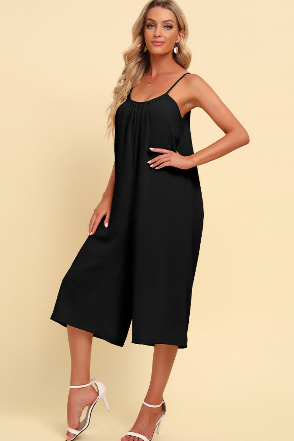 Spaghetti Strap Scoop Neck Jumpsuit - Flip Flop Dynasty