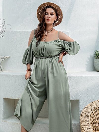 Spaghetti Strap Wide Leg Jumpsuit - Flip Flop Dynasty