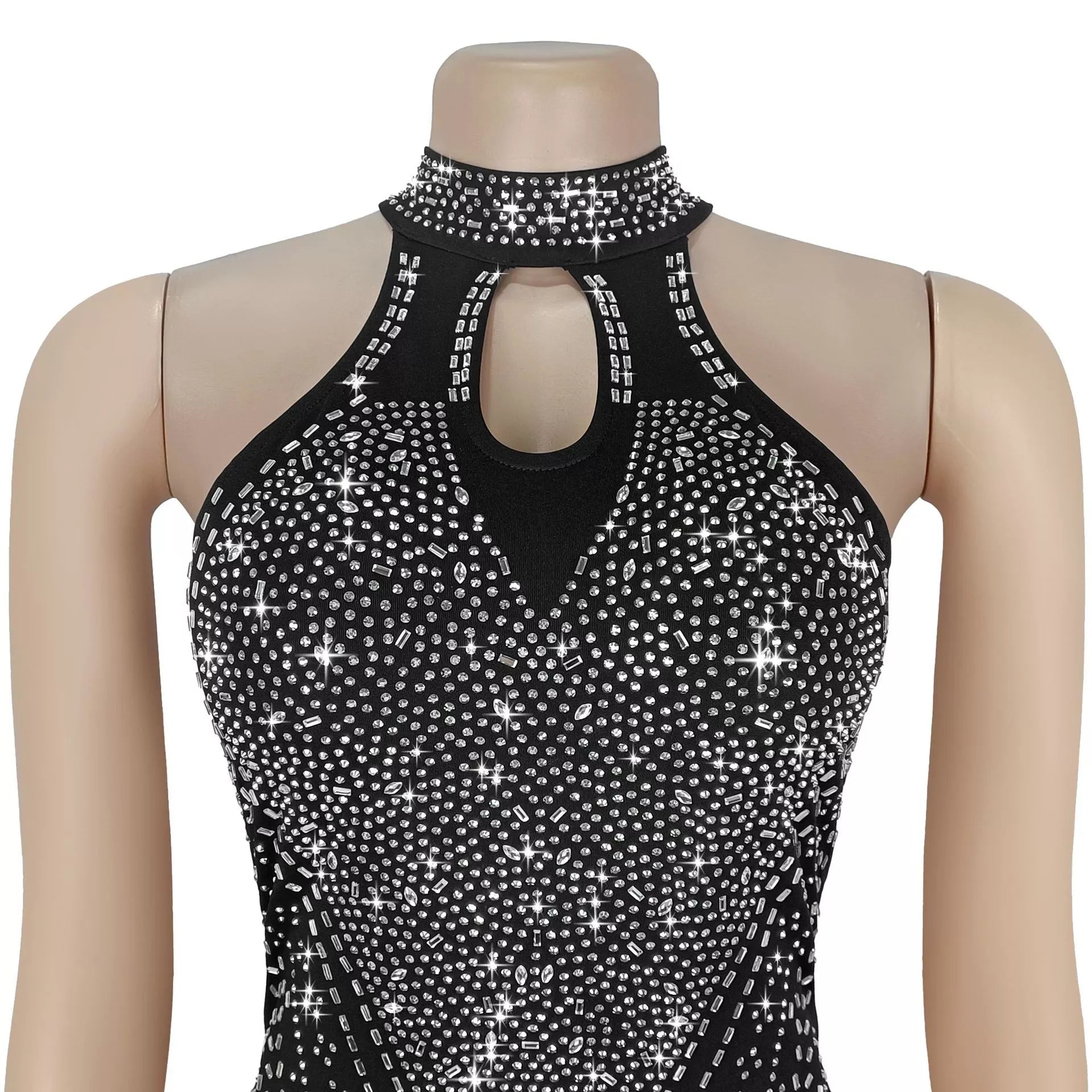 Sparkling Rhinestone Cutout Jumpsuit - Flip Flop Dynasty