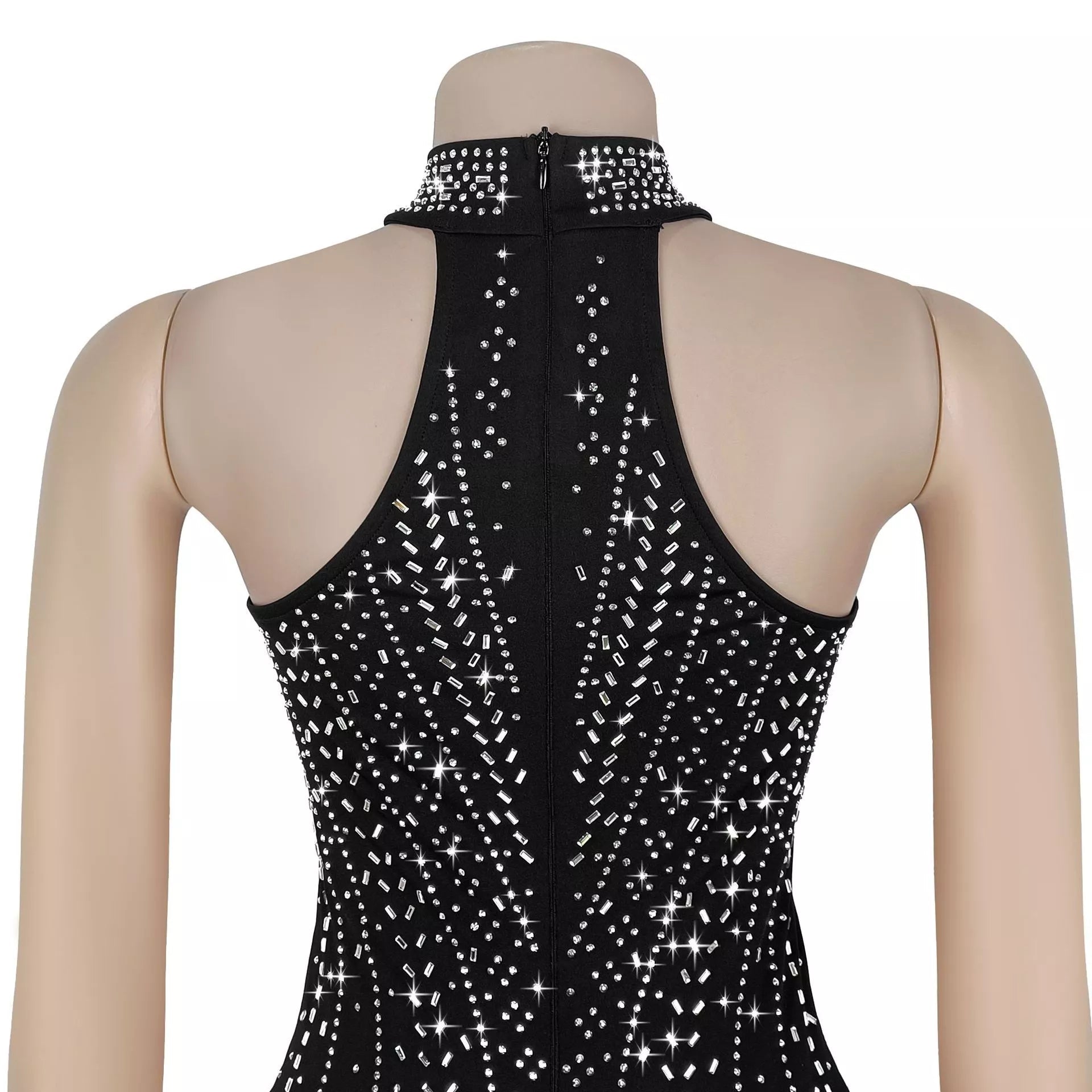Sparkling Rhinestone Cutout Jumpsuit - Flip Flop Dynasty