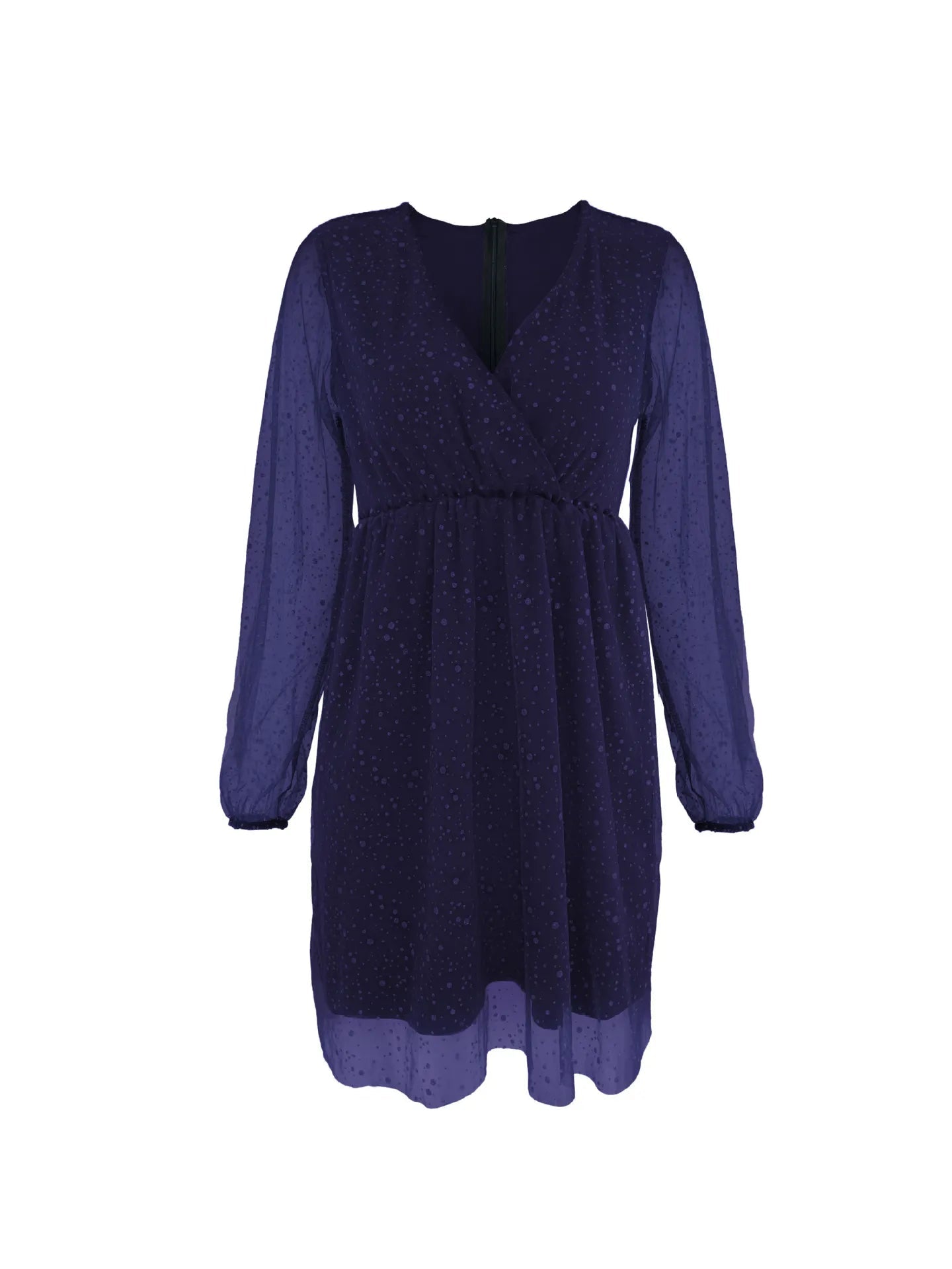 Sparkling Surplice Balloon Sleeve Mini Dress - Flip Flop Dynasty