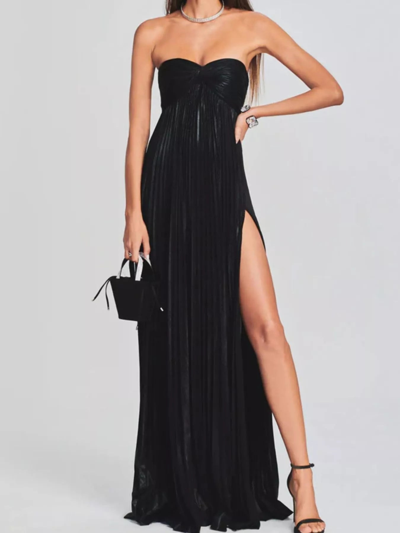 Split Sweetheart Neck Tube Maxi Dress - Flip Flop Dynasty