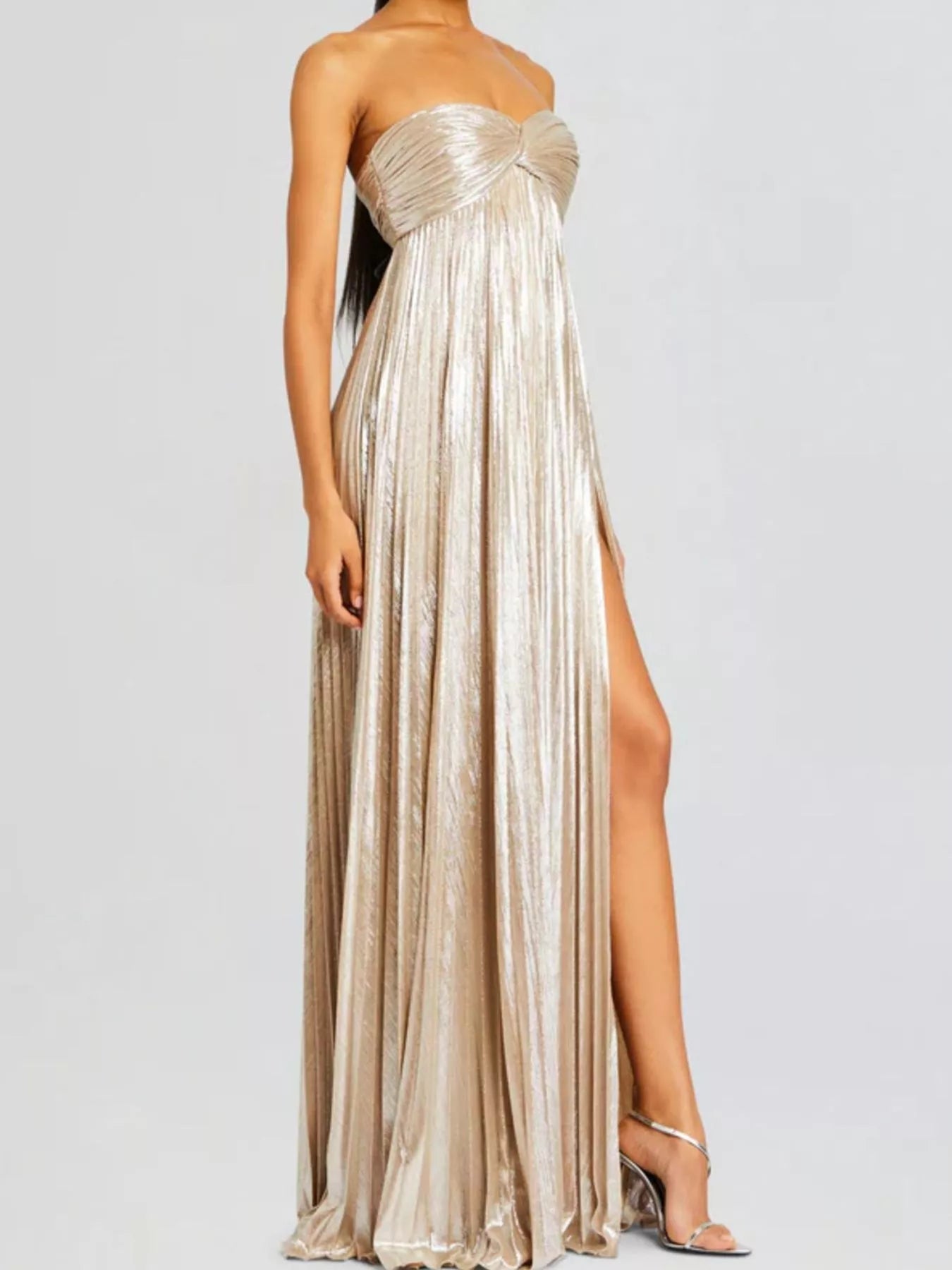 Split Sweetheart Neck Tube Maxi Dress - Flip Flop Dynasty
