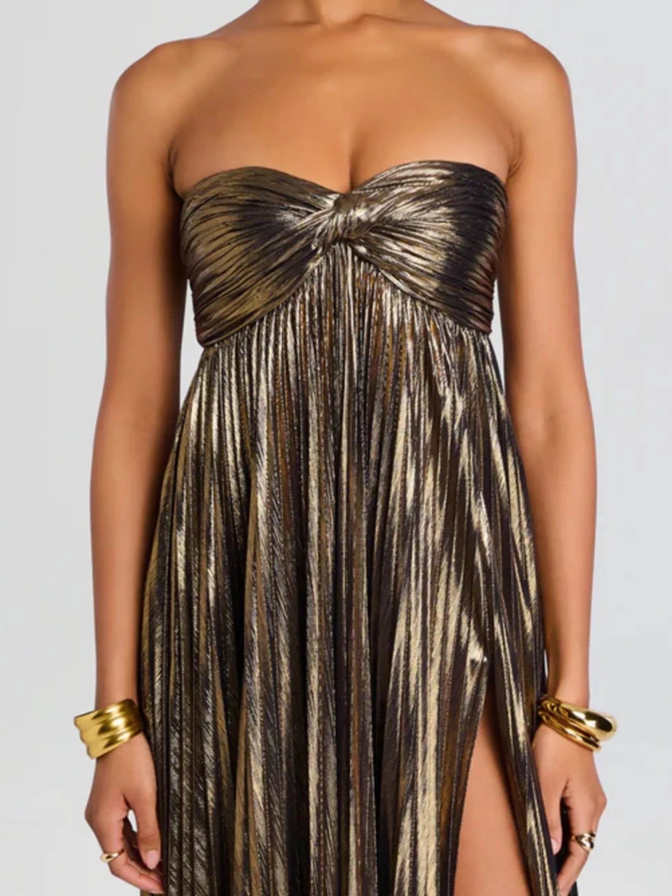 Split Sweetheart Neck Tube Maxi Dress - Flip Flop Dynasty