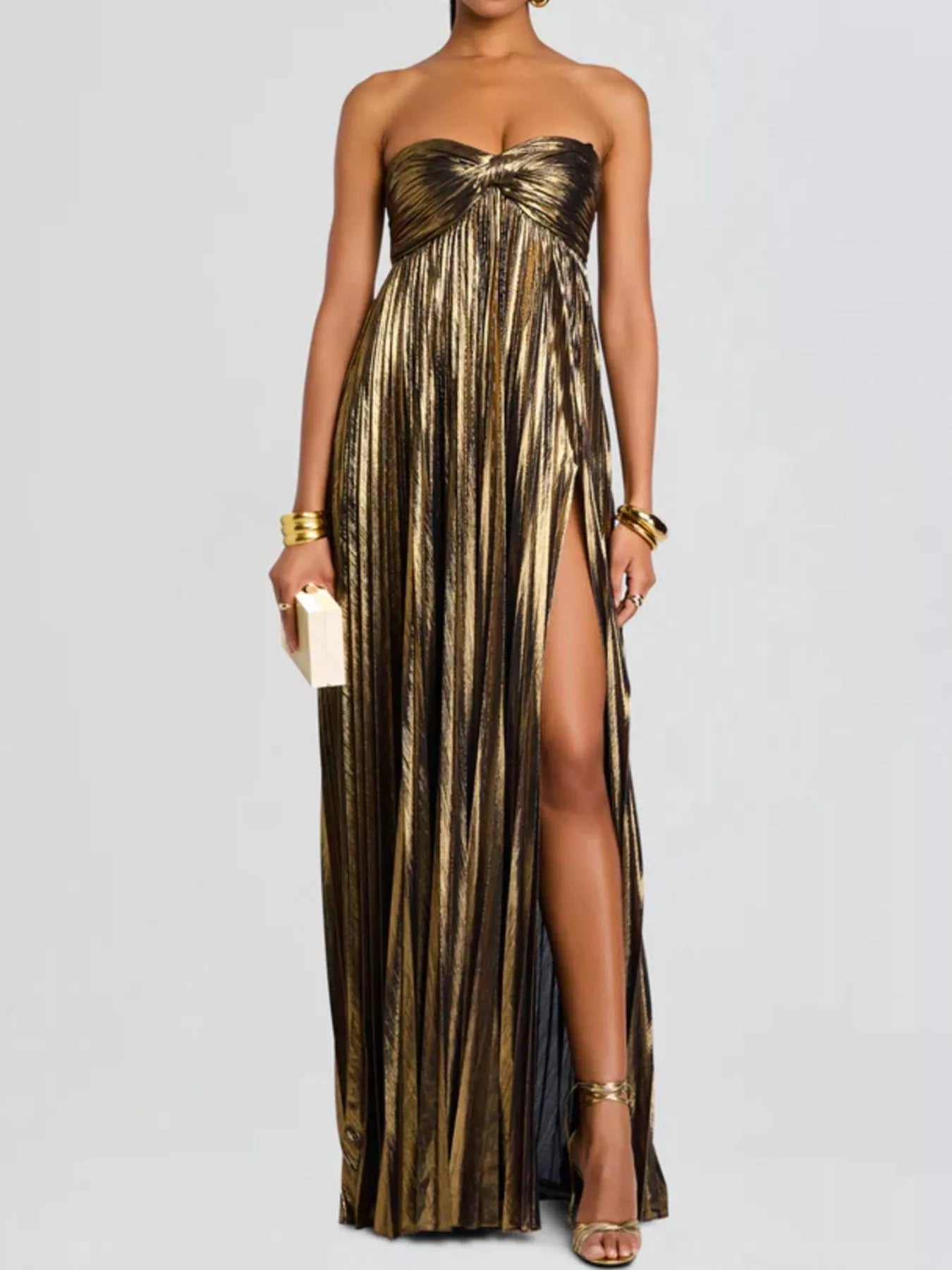 Split Sweetheart Neck Tube Maxi Dress - Flip Flop Dynasty