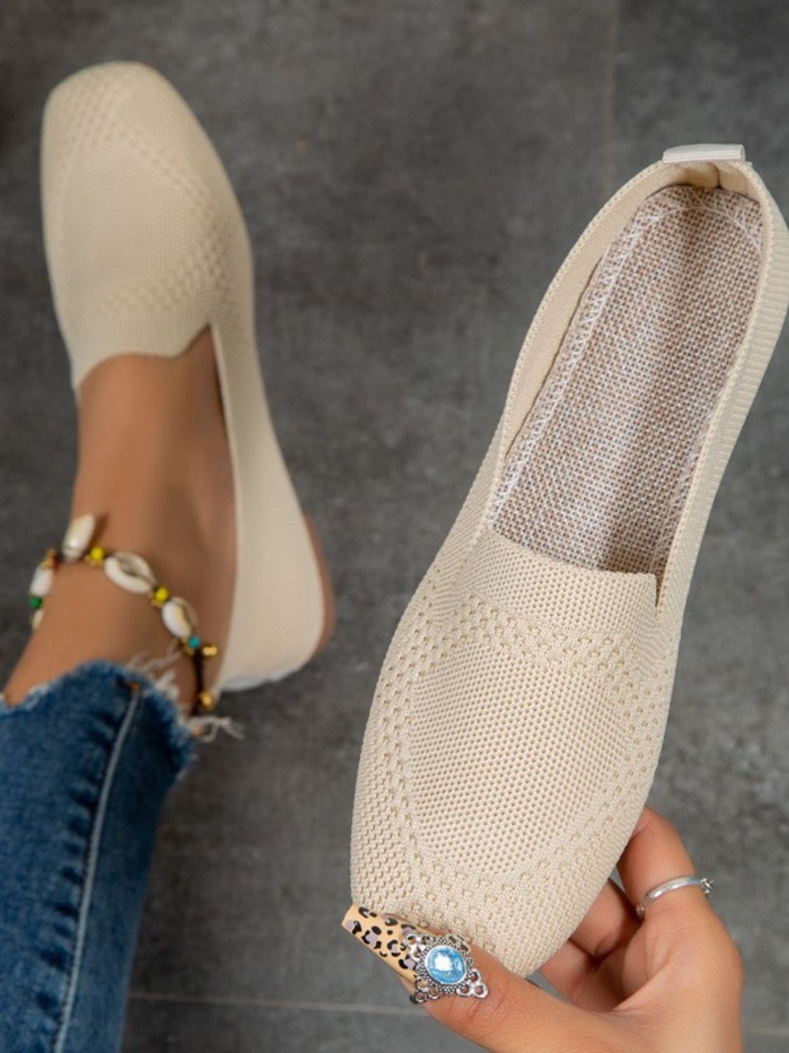 Square Toe Flat Slip - Ons - Flip Flop Dynasty