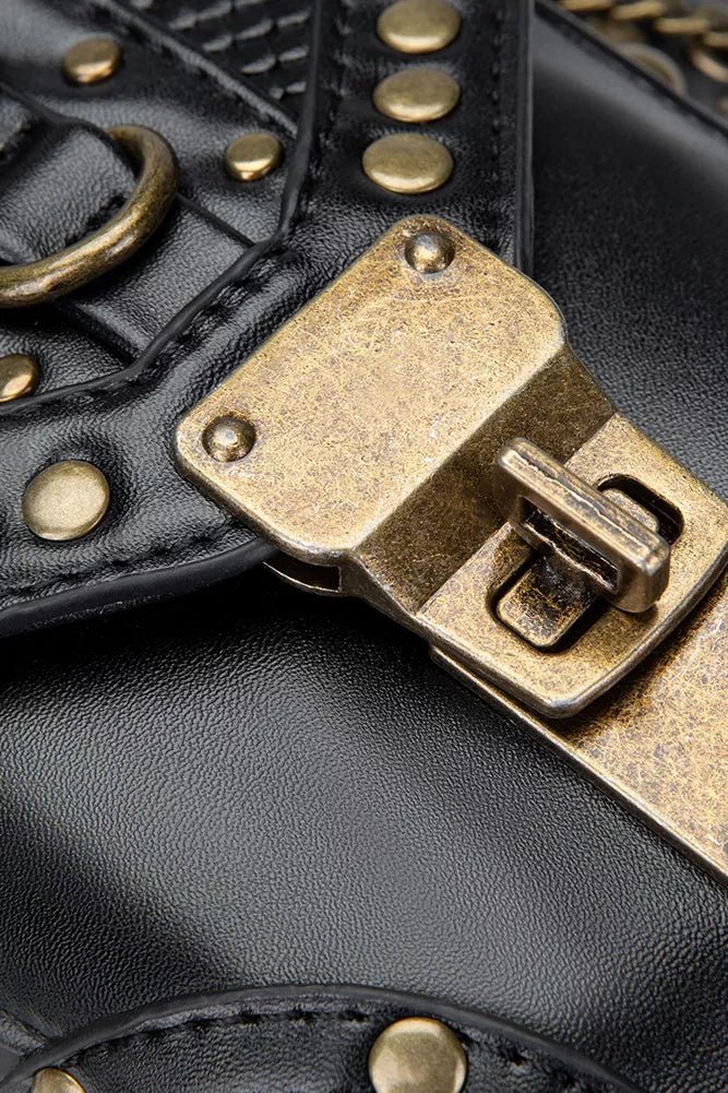 Steampunk Rivet Decor Multipurpose Crossbody Bag - Flip Flop Dynasty