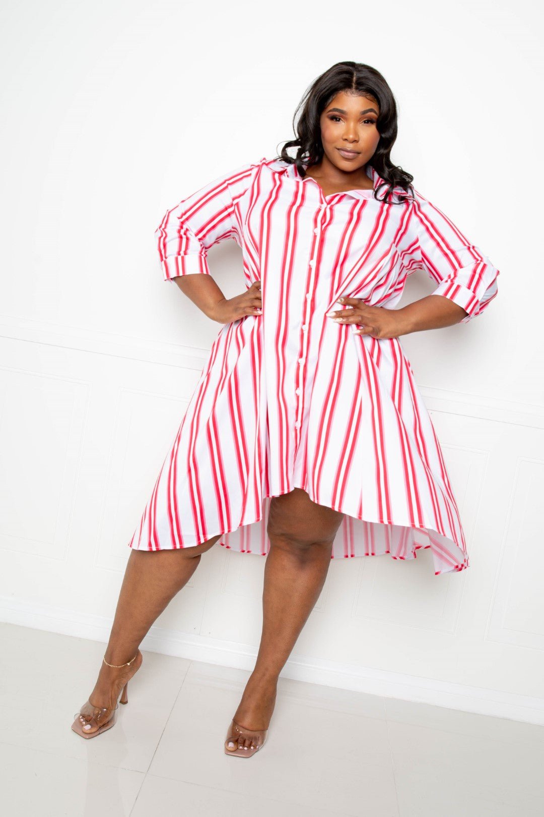 Stripe Shirt Dress - Flip Flop Dynasty