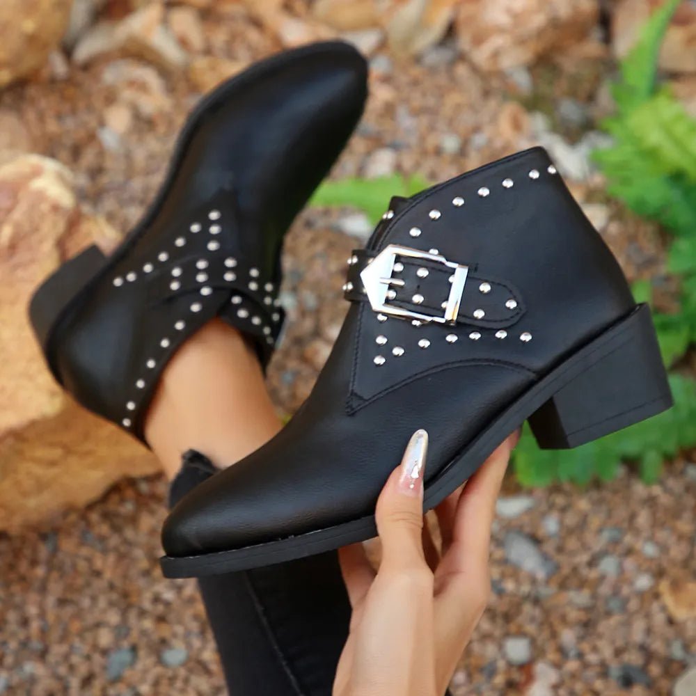 Studded Buckle Chelsea Boots - Flip Flop Dynasty