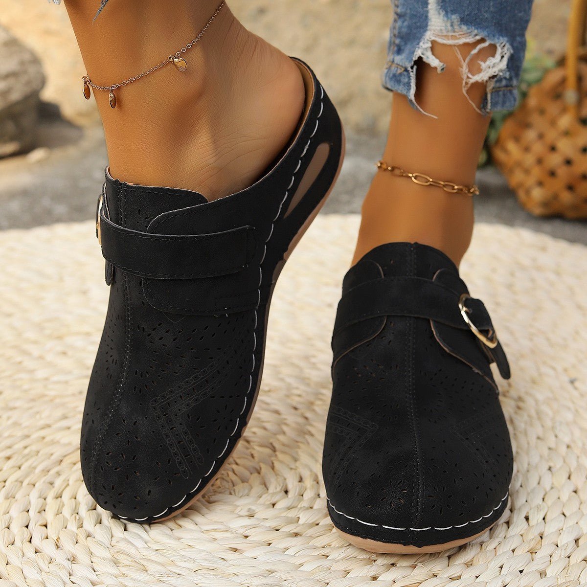 Suede Round Toe Wedge Sandals - Flip Flop Dynasty