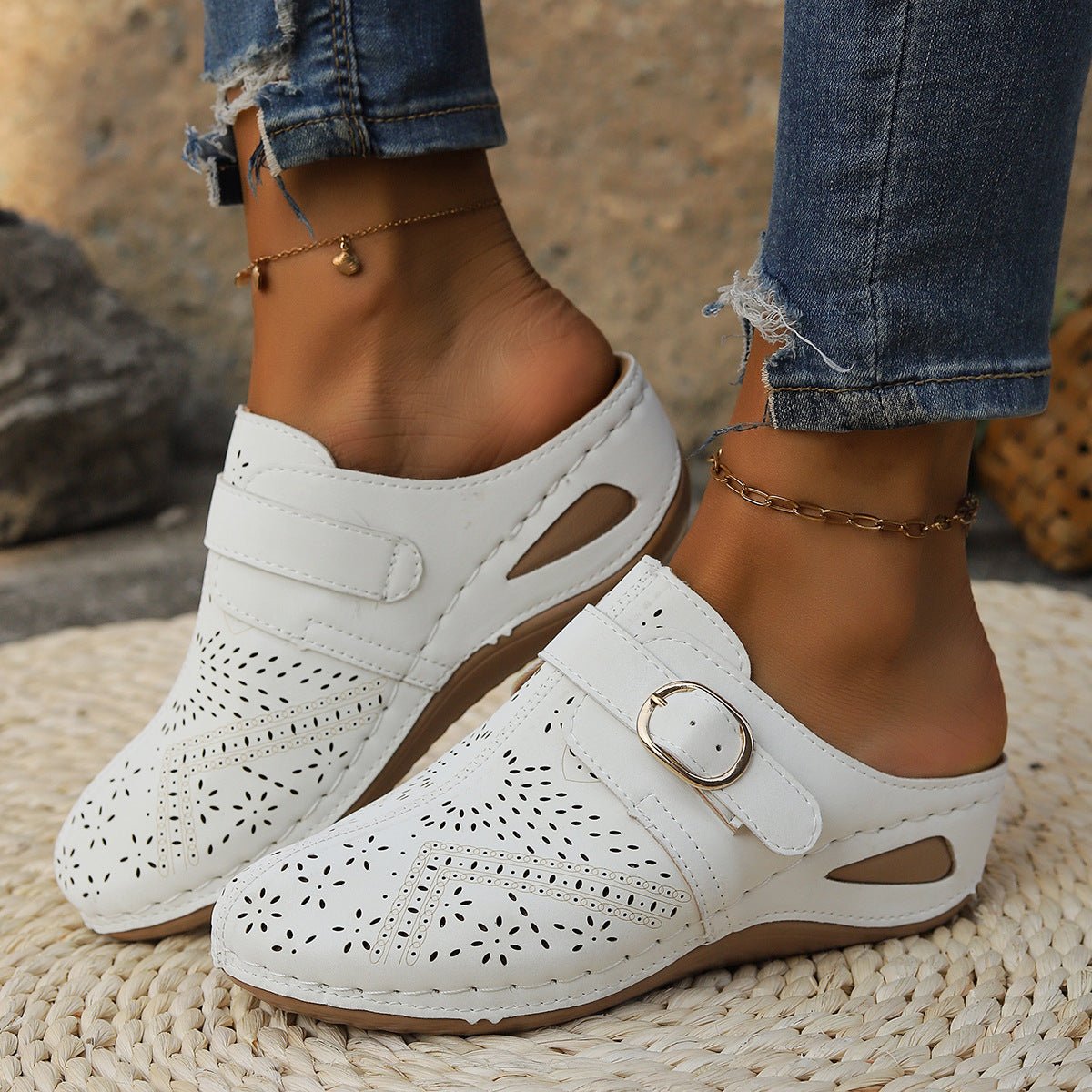 Suede Round Toe Wedge Sandals - Flip Flop Dynasty