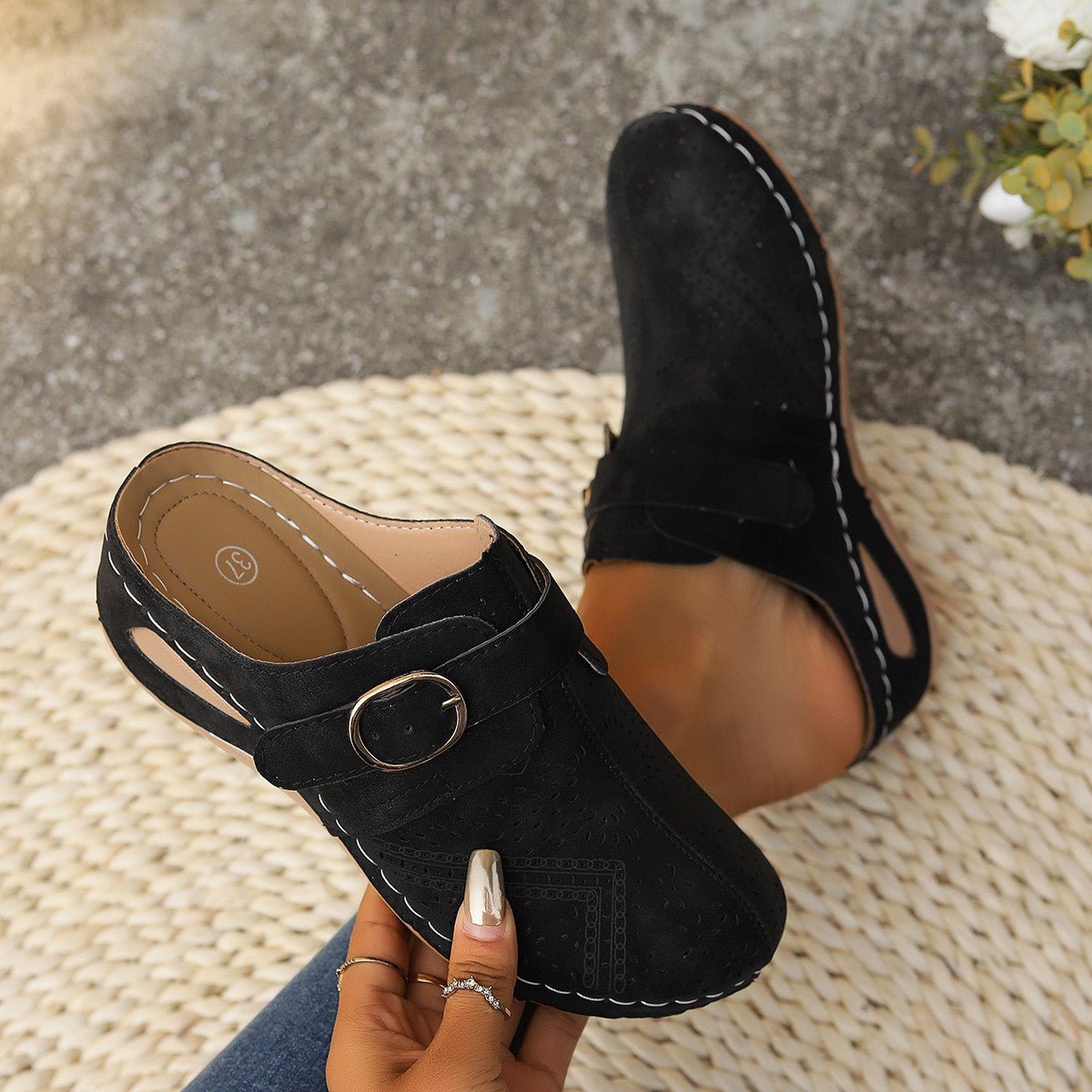 Suede Round Toe Wedge Sandals - Flip Flop Dynasty