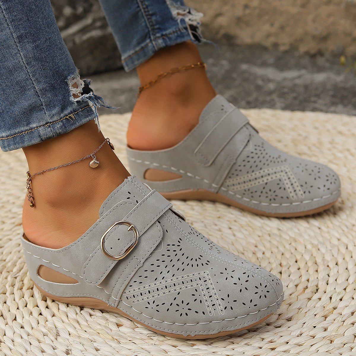 Suede Round Toe Wedge Sandals - Flip Flop Dynasty