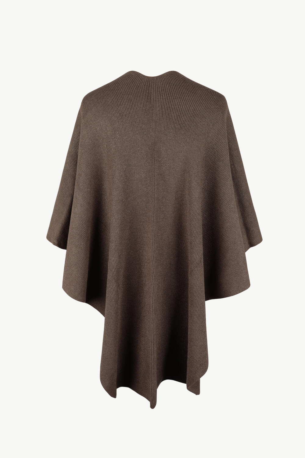 Surplice Neck Pom - Pom Trim Poncho - Flip Flop Dynasty