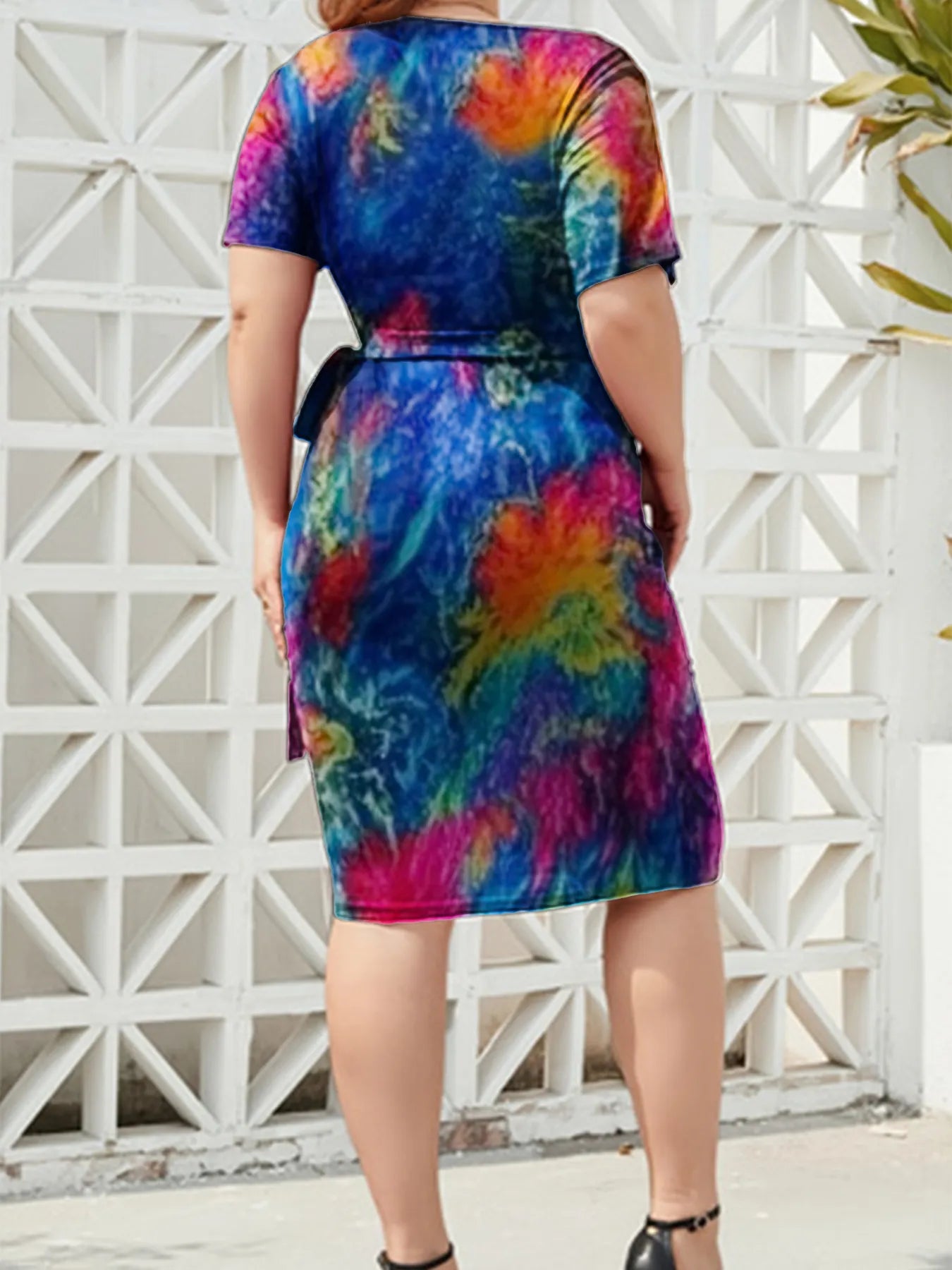 Surplice Short Sleeve Dress - Flip Flop Dynasty