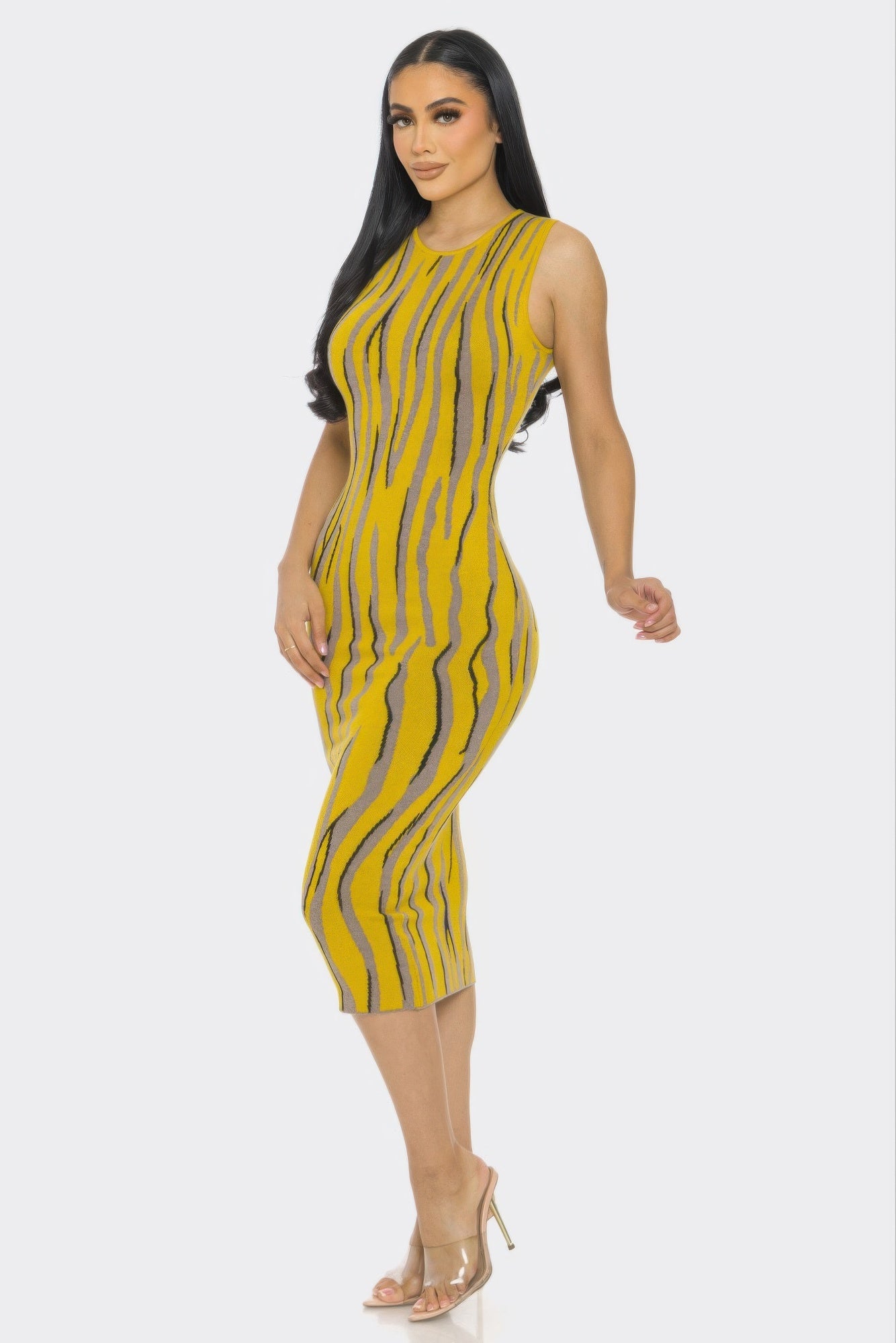 Sweater Midi Print Dress - Flip Flop Dynasty