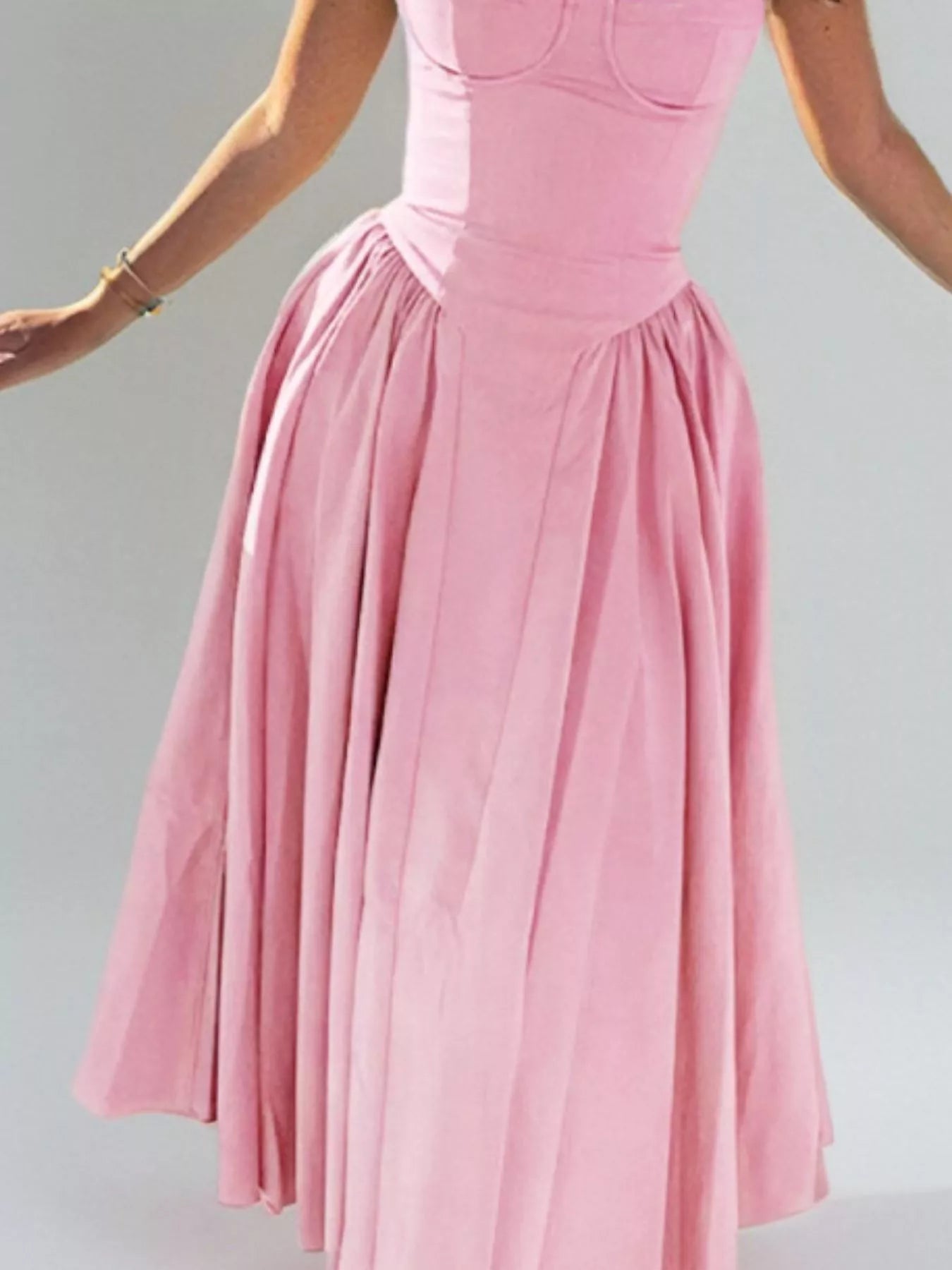 Sweetheart Neck Spaghetti Strap Midi Dress - Flip Flop Dynasty