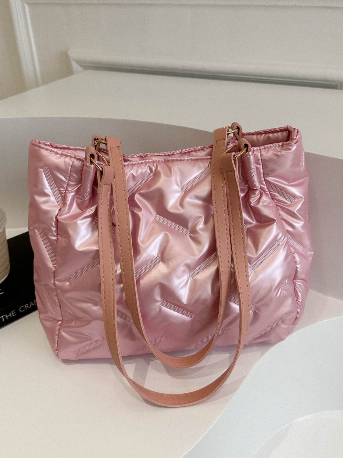 Textured Polyester Shoulder Bag - Flip Flop Dynasty
