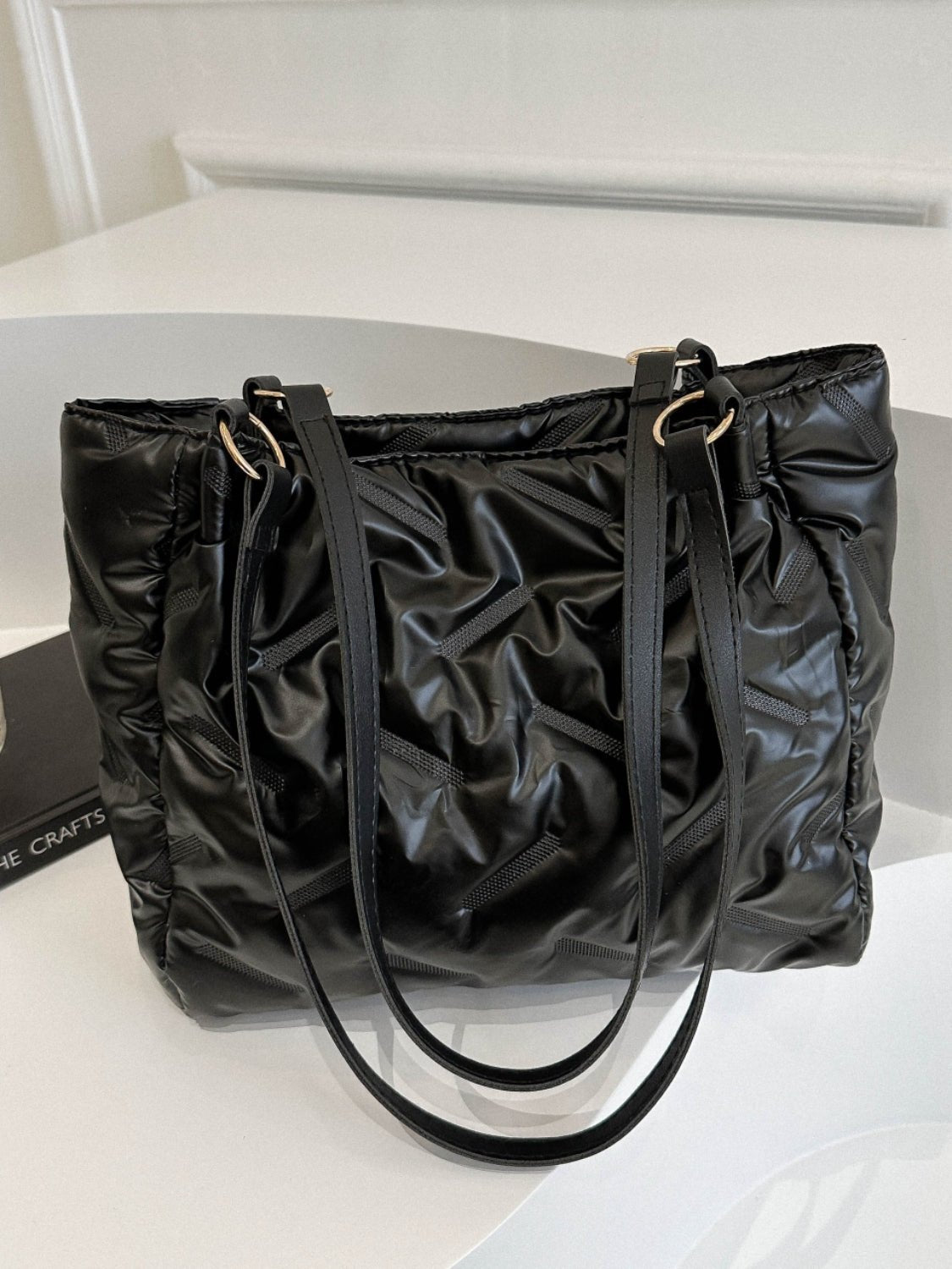 Textured Polyester Shoulder Bag - Flip Flop Dynasty