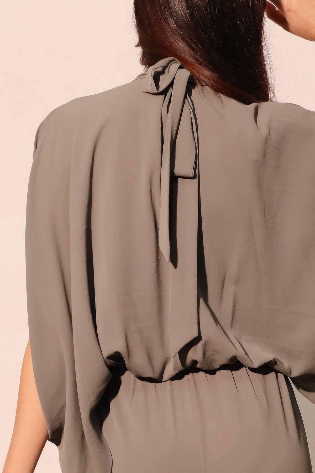Textured Solid Mock Neck Caftan Jumpsuit - Flip Flop Dynasty