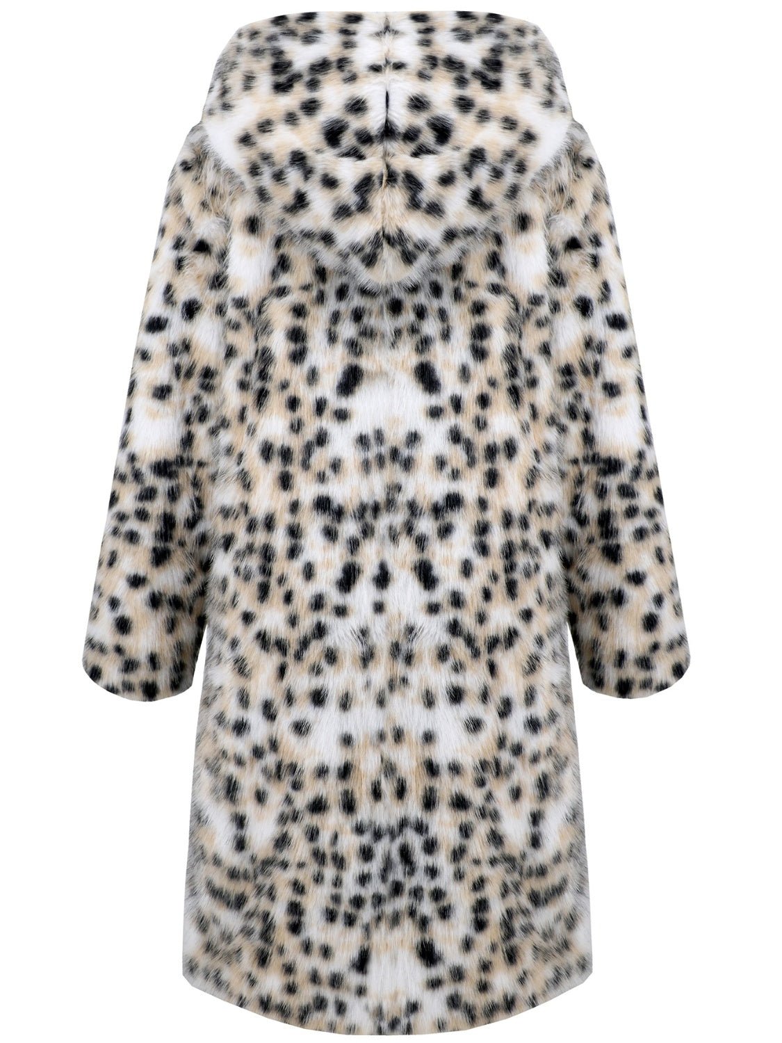 Thermal Leopard Faux Fur Hooded Outerwear - Flip Flop Dynasty