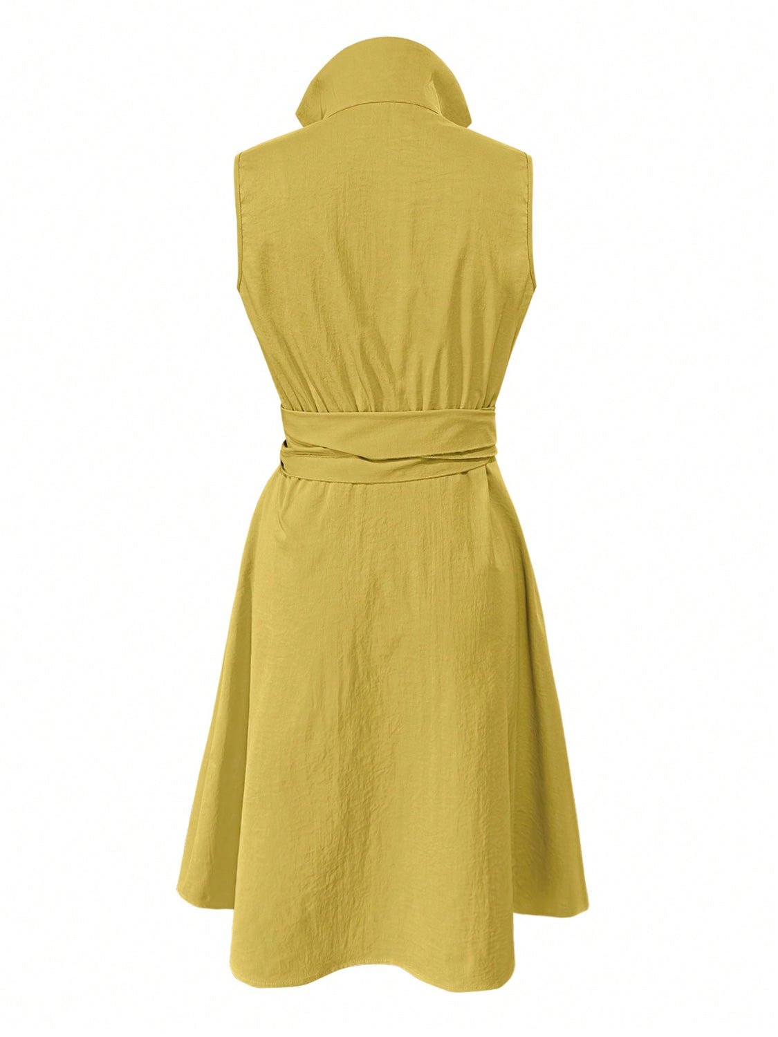 Tie Waist Sleeveless Midi Dress with Pockets - Flip Flop Dynasty
