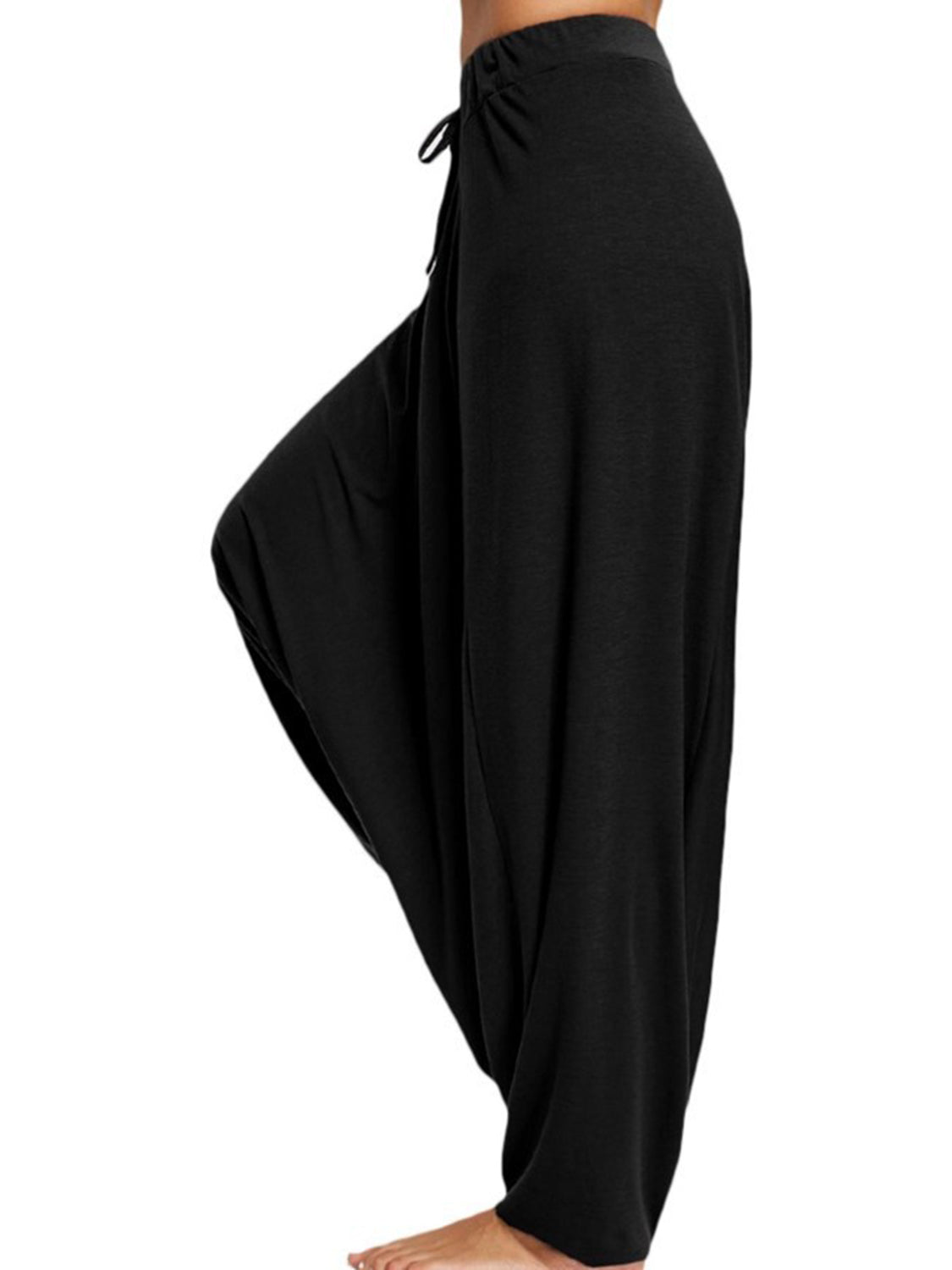 Tied Mid Waist Long Harem Pants - Flip Flop Dynasty