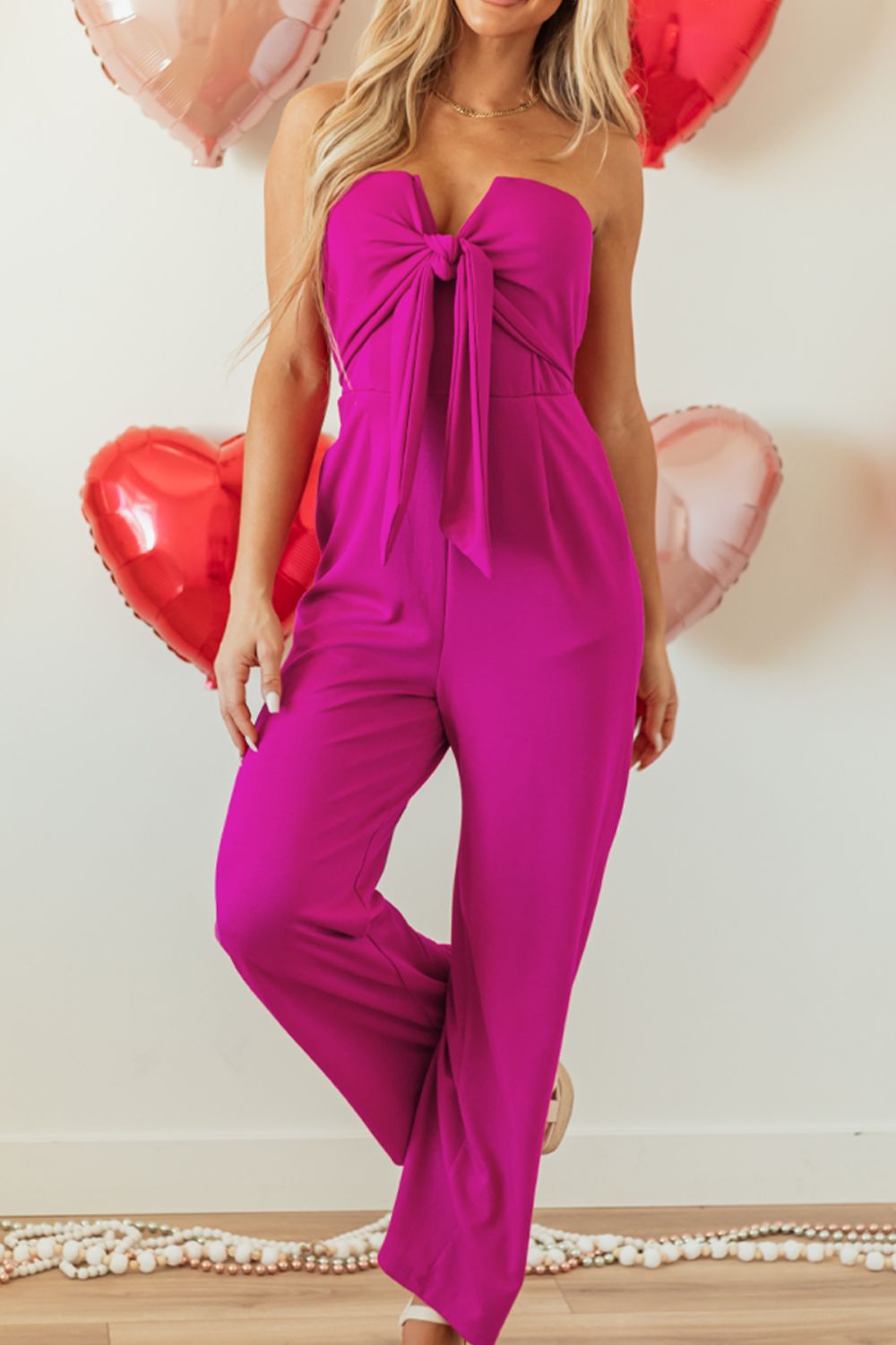 Tied Tube Wide Leg Jumpsuit - Flip Flop Dynasty