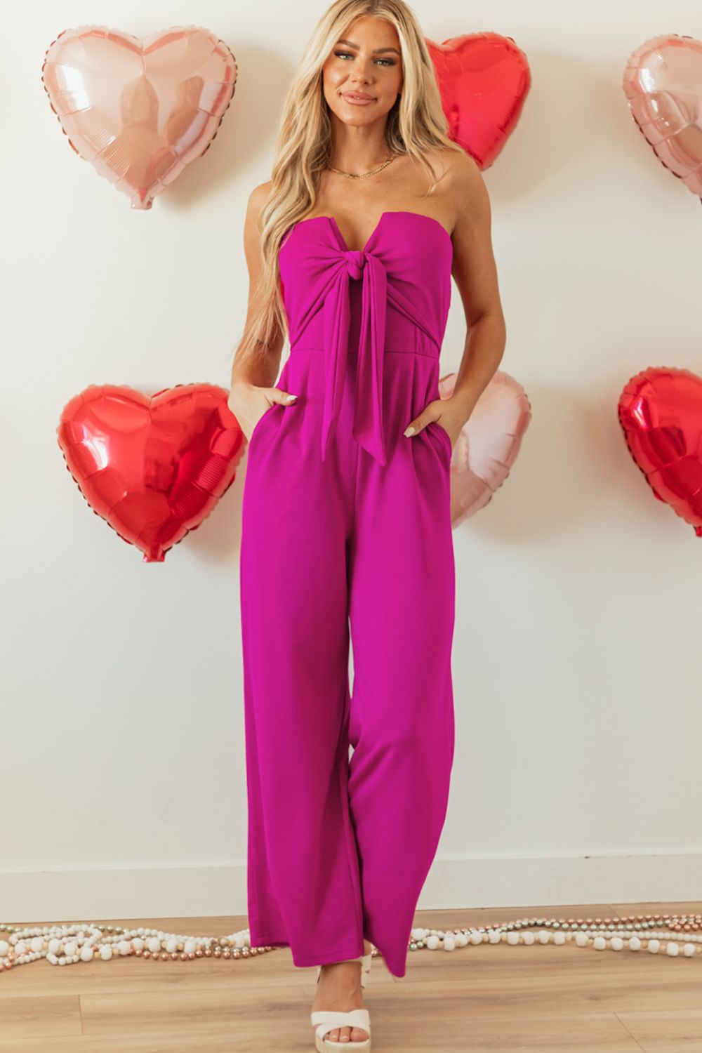 Tied Tube Wide Leg Jumpsuit - Flip Flop Dynasty