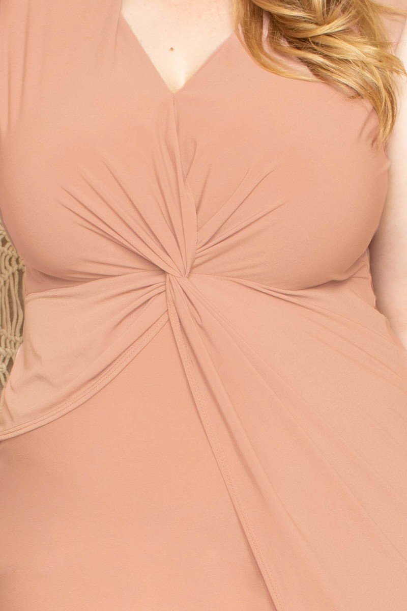 Twist Waist Plus Size Mini Dress - Flip Flop Dynasty
