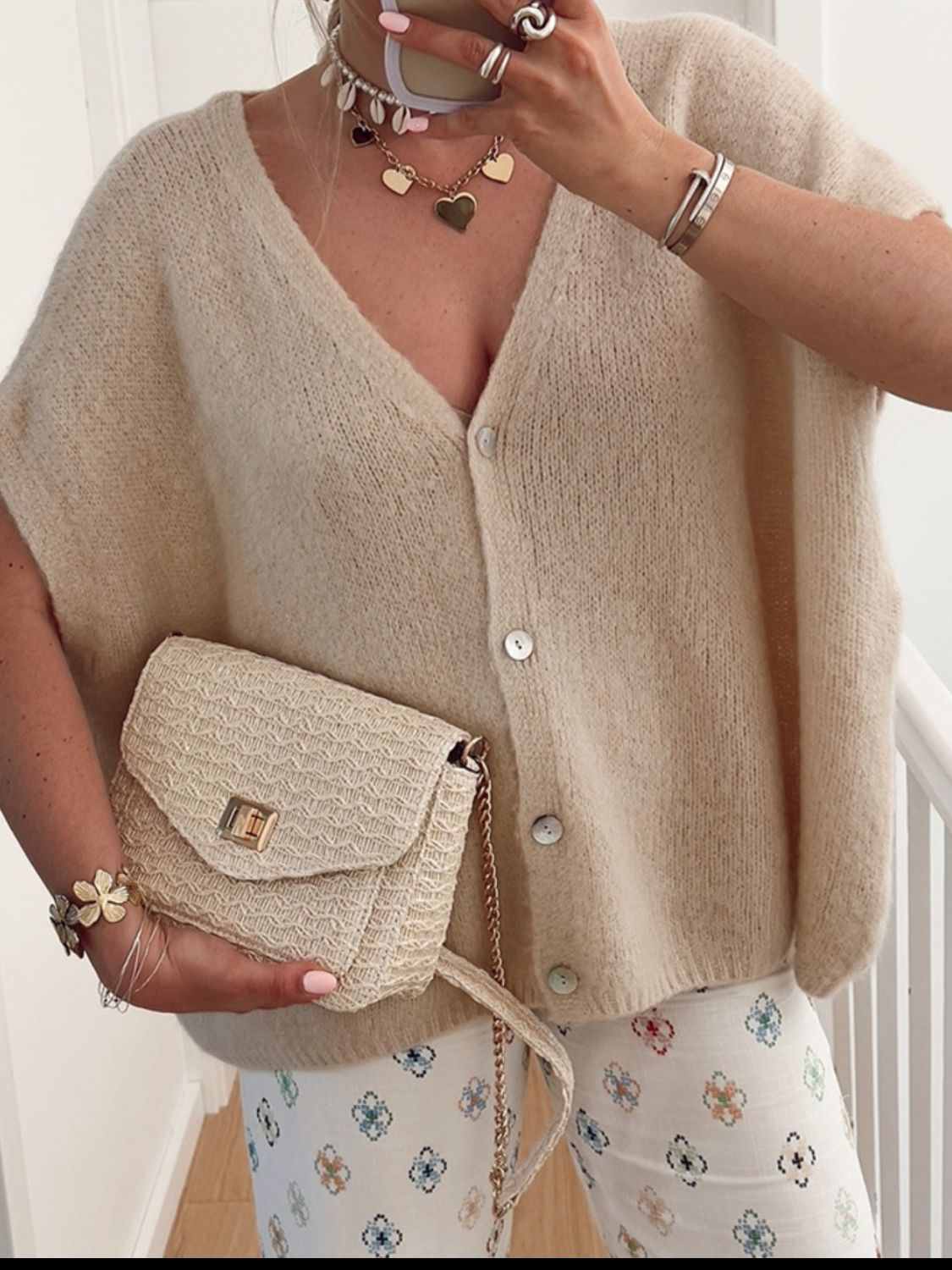 V - Neck Button Up Short Sleeve Cardigan - Flip Flop Dynasty