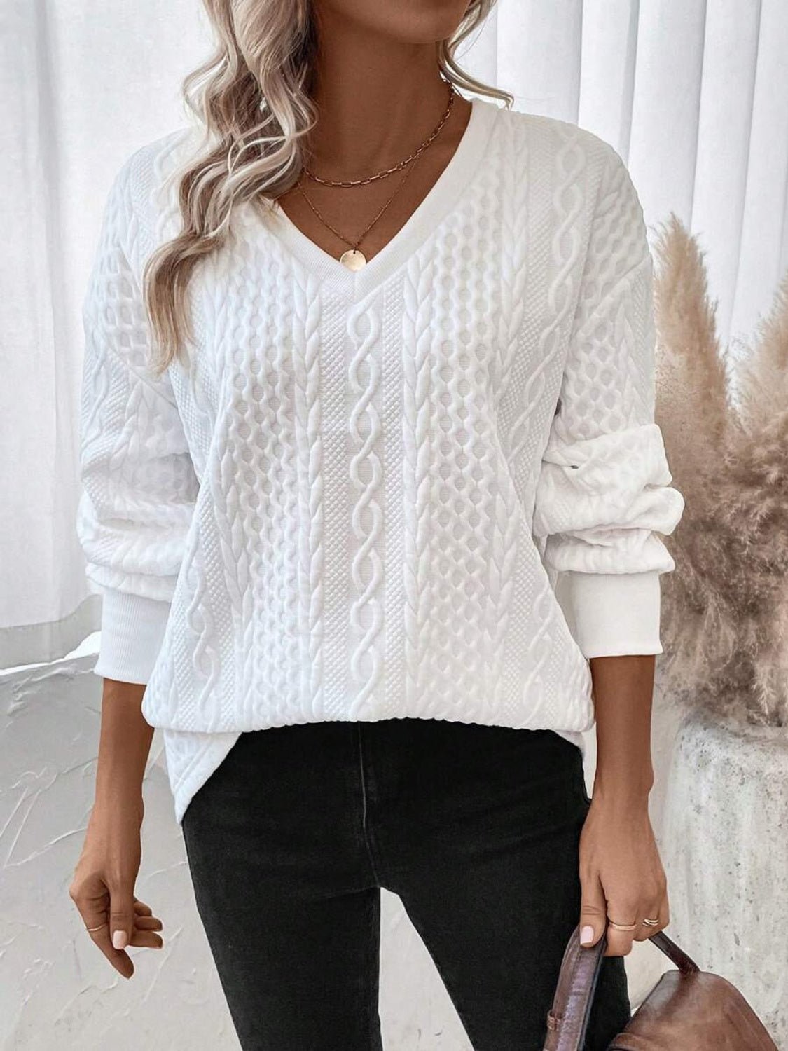 V - Neck Long Sleeve Sweatshirt - Flip Flop Dynasty